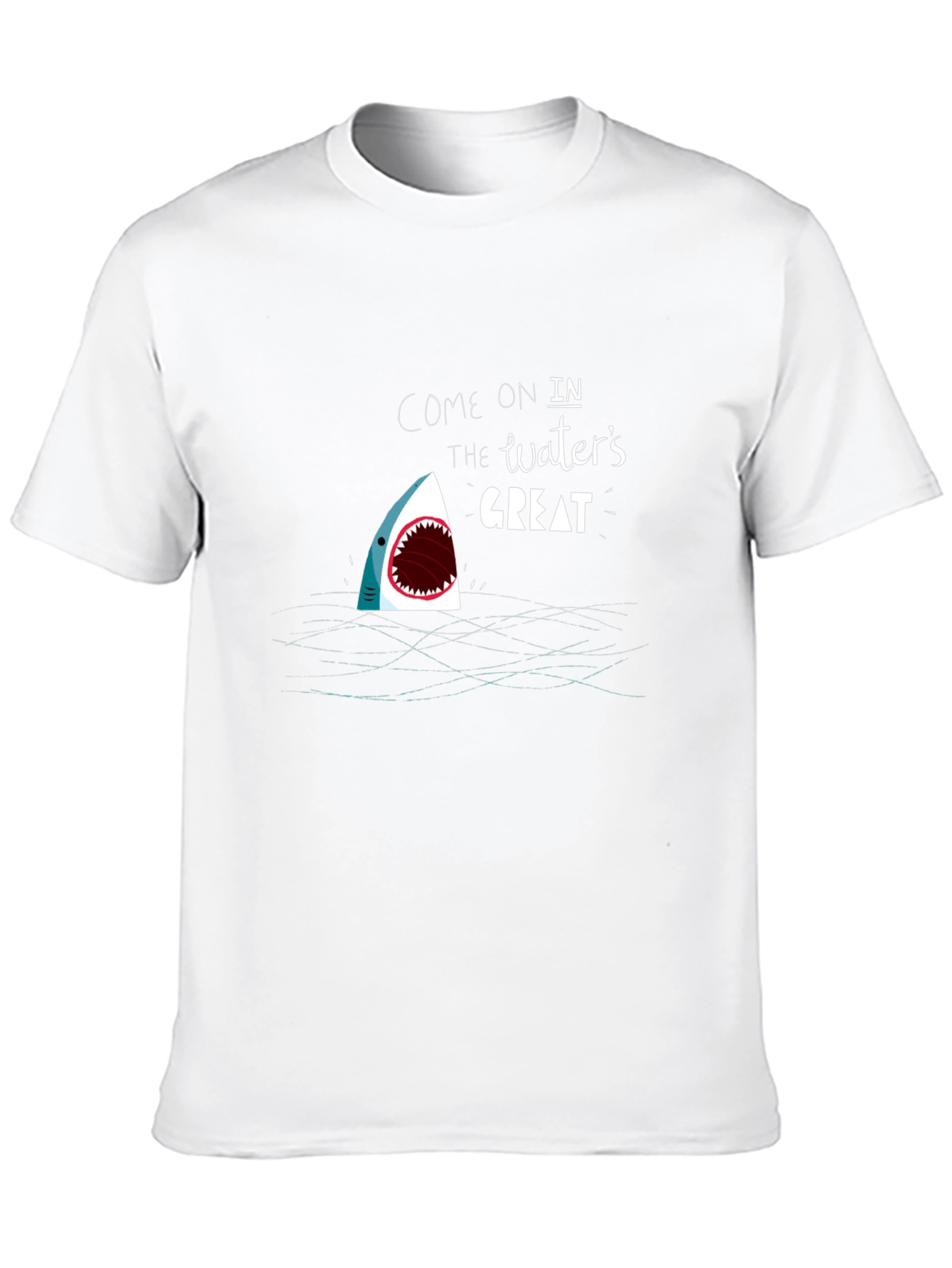 Black Shark Attack T-Shirt: Come On In, The Water's Great! view 10