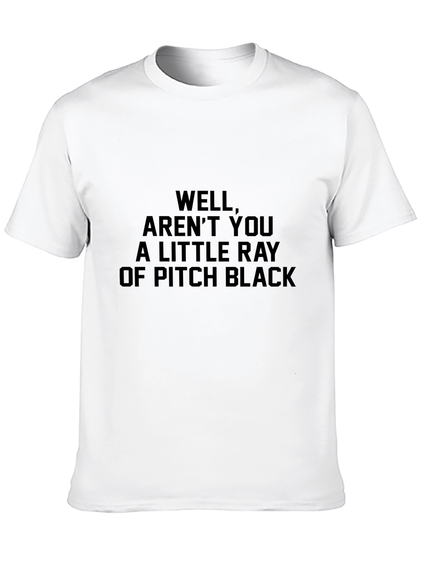 Black Sarcastic Graphic Tee: Ray of Pitch Black view 10
