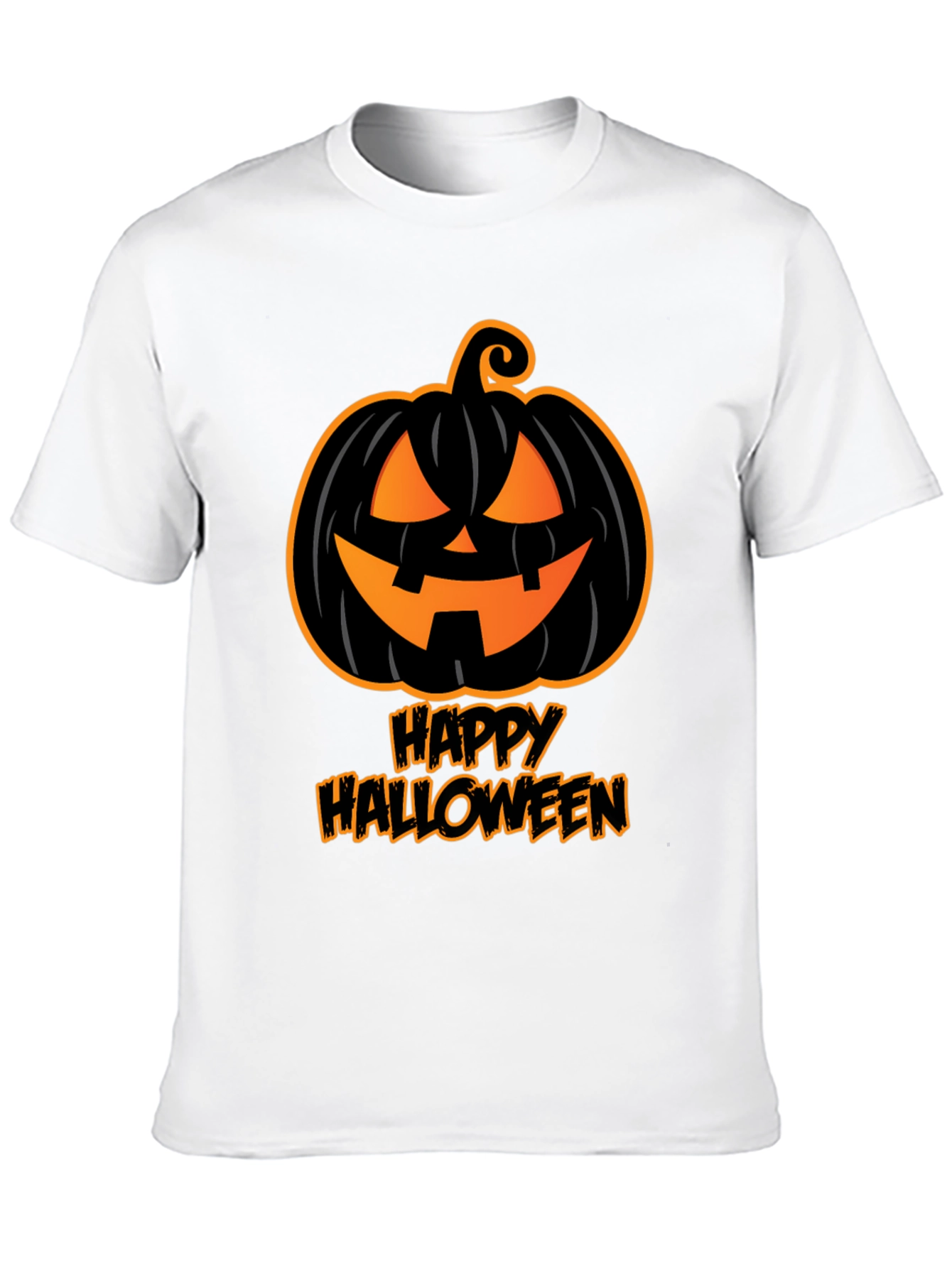 Black Happy Halloween Pumpkin T-Shirt view 10