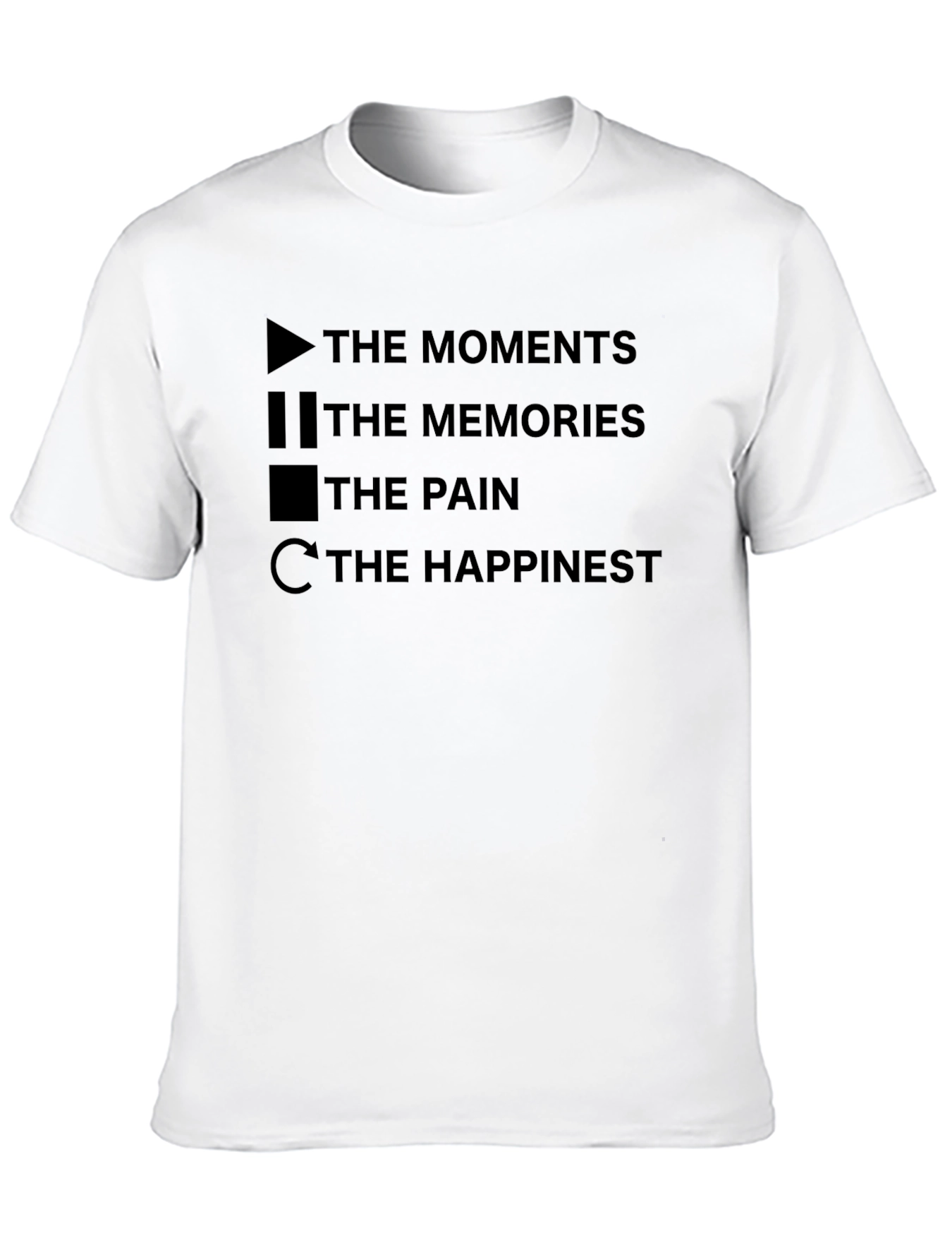 Black Moments, Memories, Pain, Happiness Graphic Tee view 10