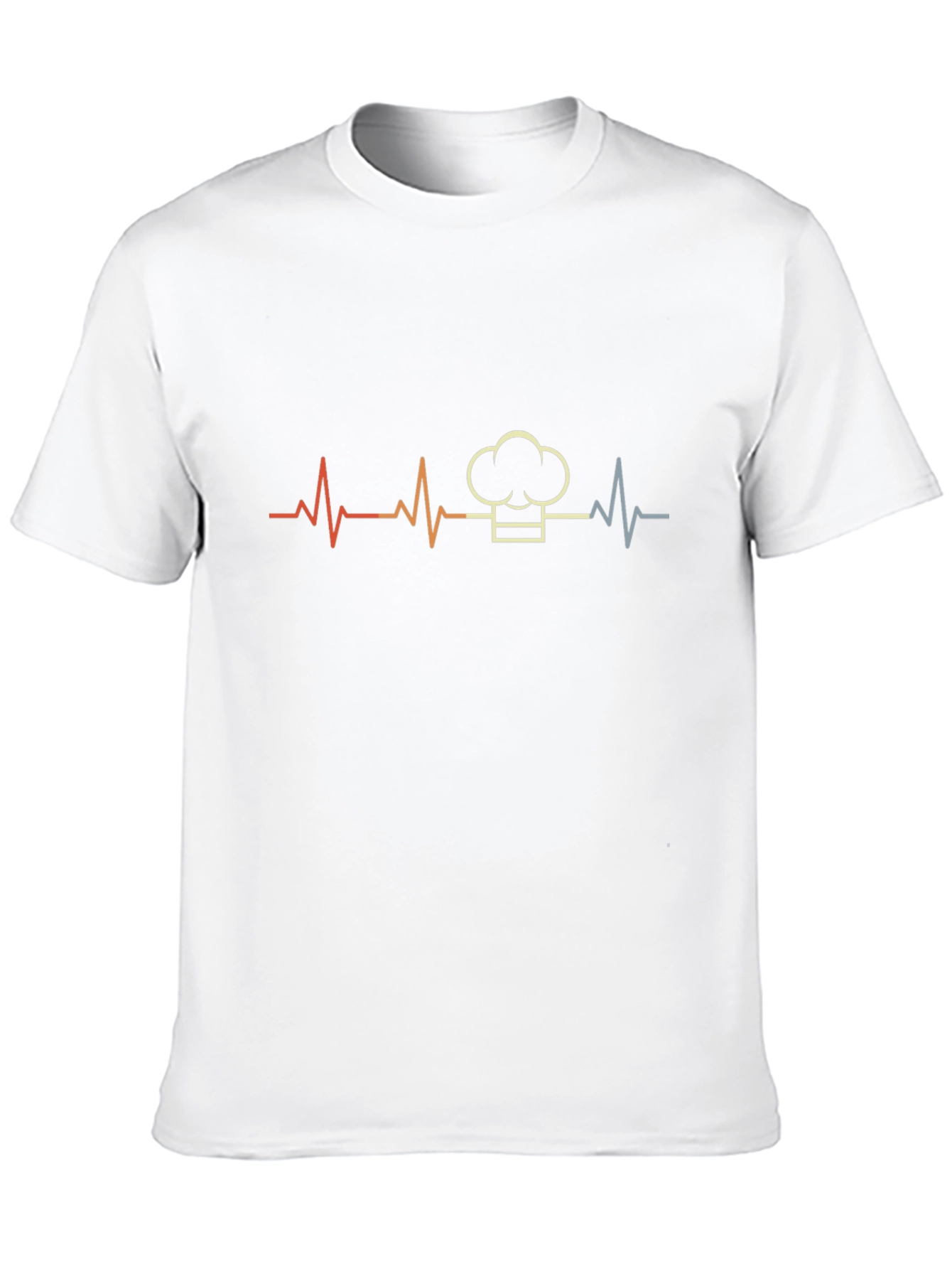 Black Chef Heartbeat T-Shirt - Culinary Life Line view 10