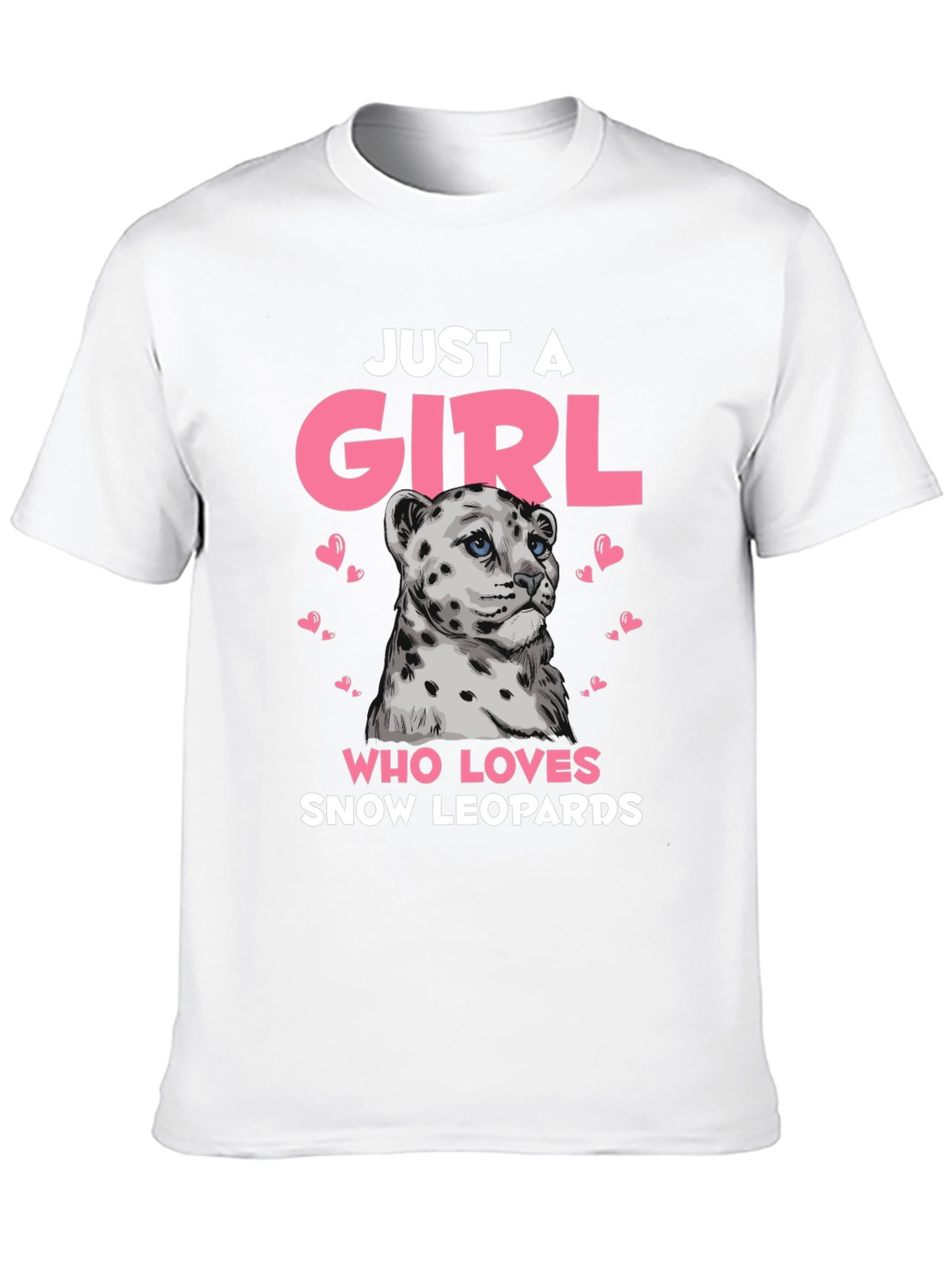 Black Snow Leopard Girl's T-Shirt view 10