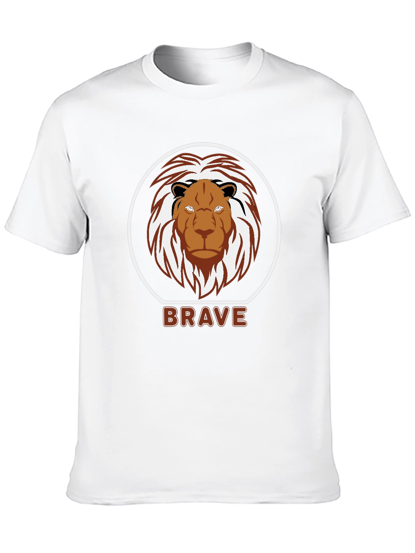 Black Brave Lion Graphic T-Shirt - Black view 10