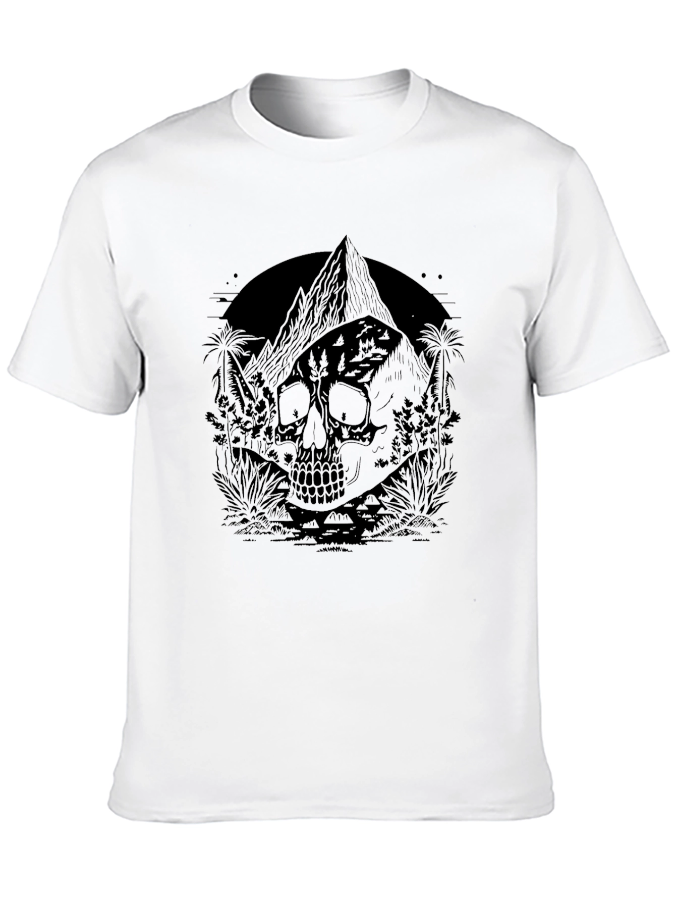 Black Skull Mountain Black T-Shirt view 10