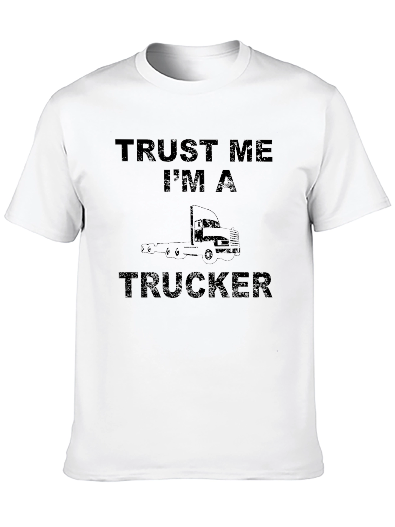 Black Trust Me I'm A Trucker Black T-Shirt view 10