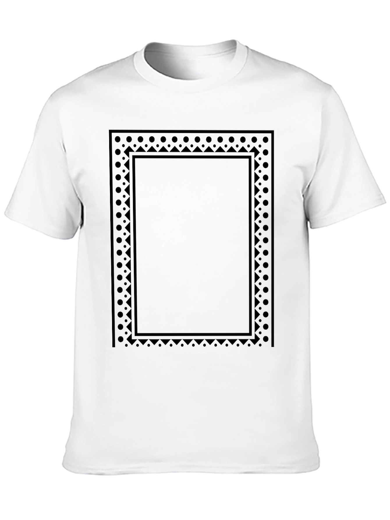 Black Geometric Frame Black T-Shirt view 10