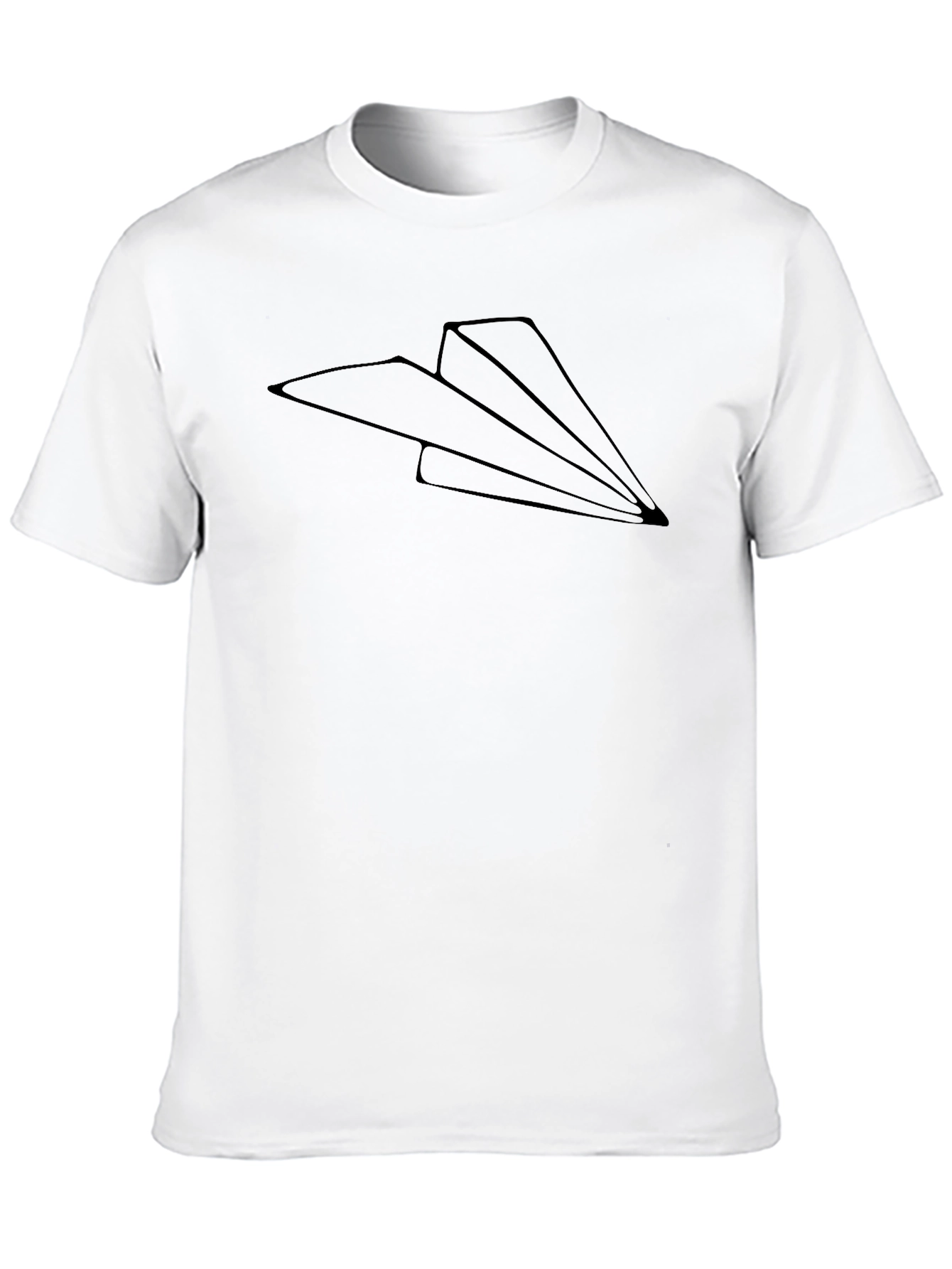 Black Paper Airplane Graphic Tee - Modern Minimalist Design view 10