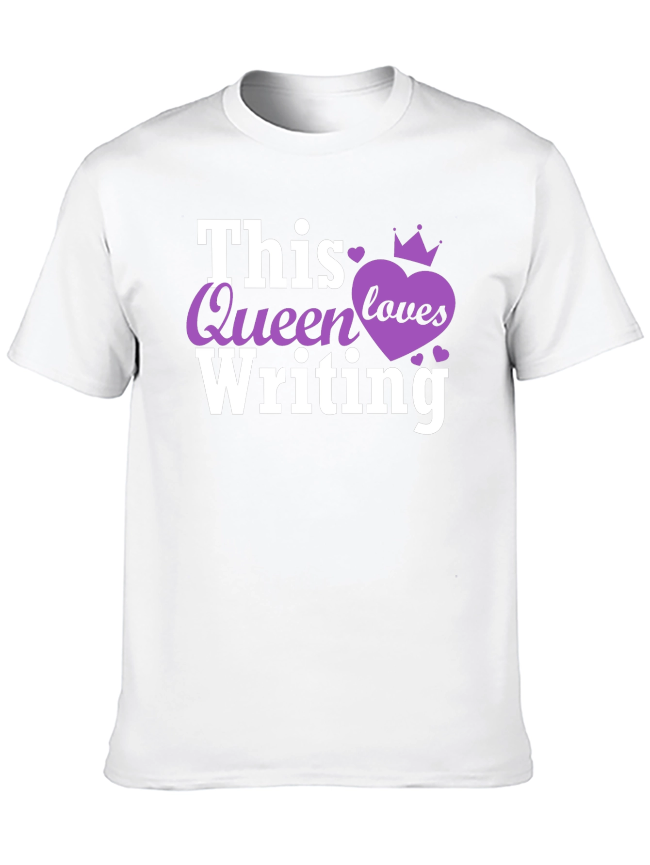 Black Queen Writing T-Shirt - Black Novelty Tee view 10