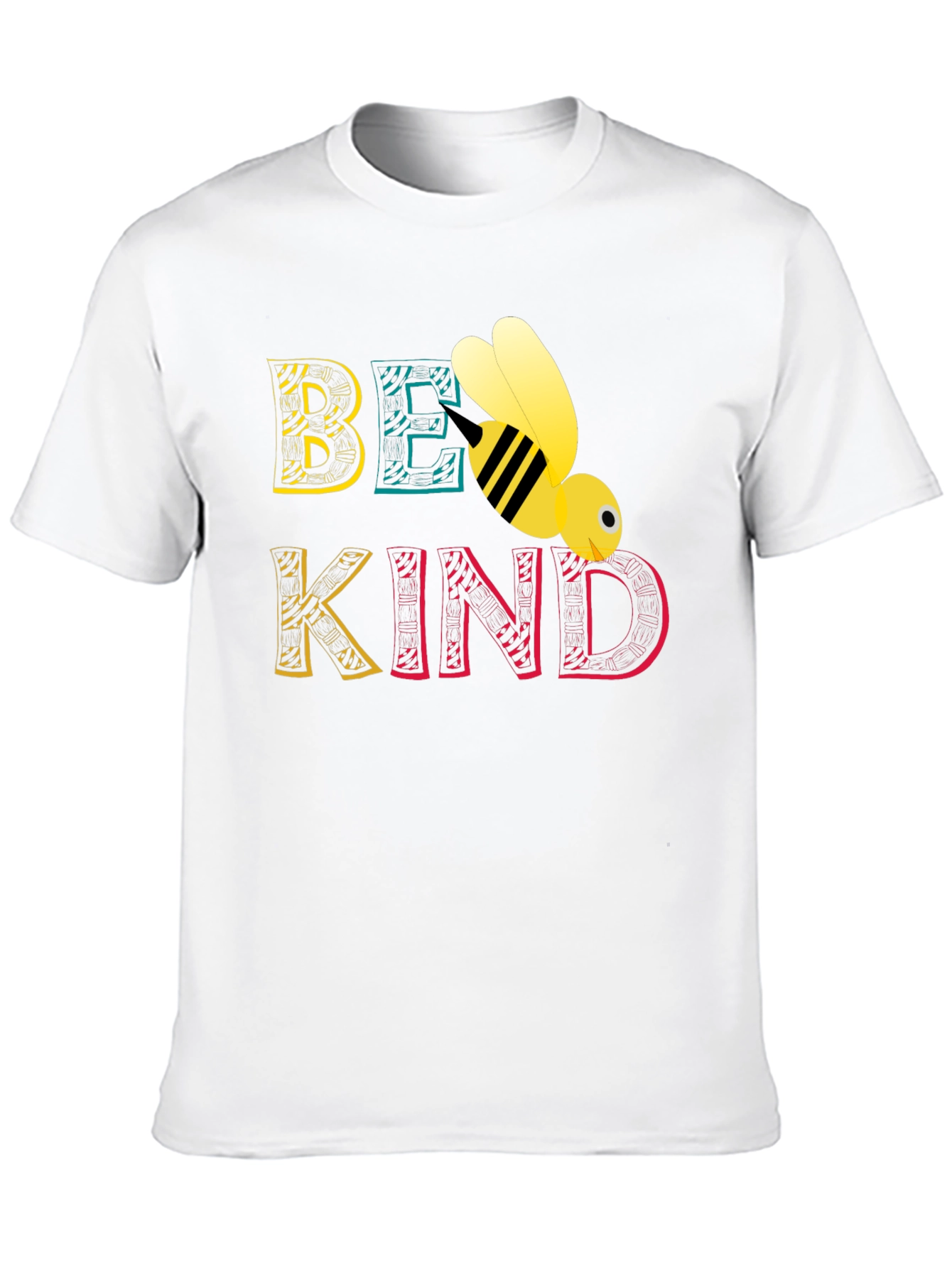 Black Be Kind Bee Graphic Tee - Black Unisex T-Shirt view 10