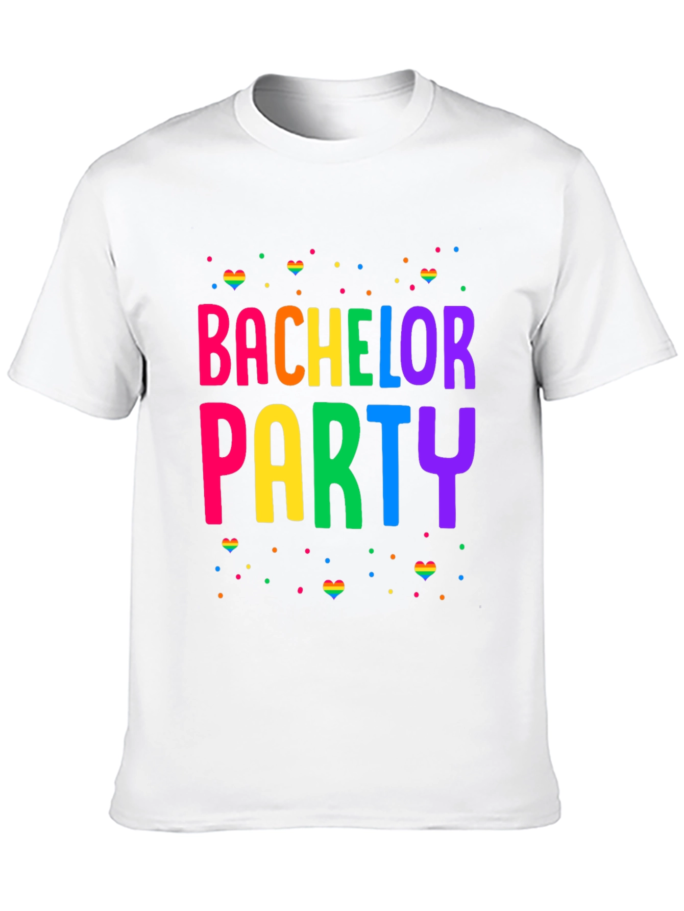 Black Bachelor Party Rainbow Pride T-Shirt view 10