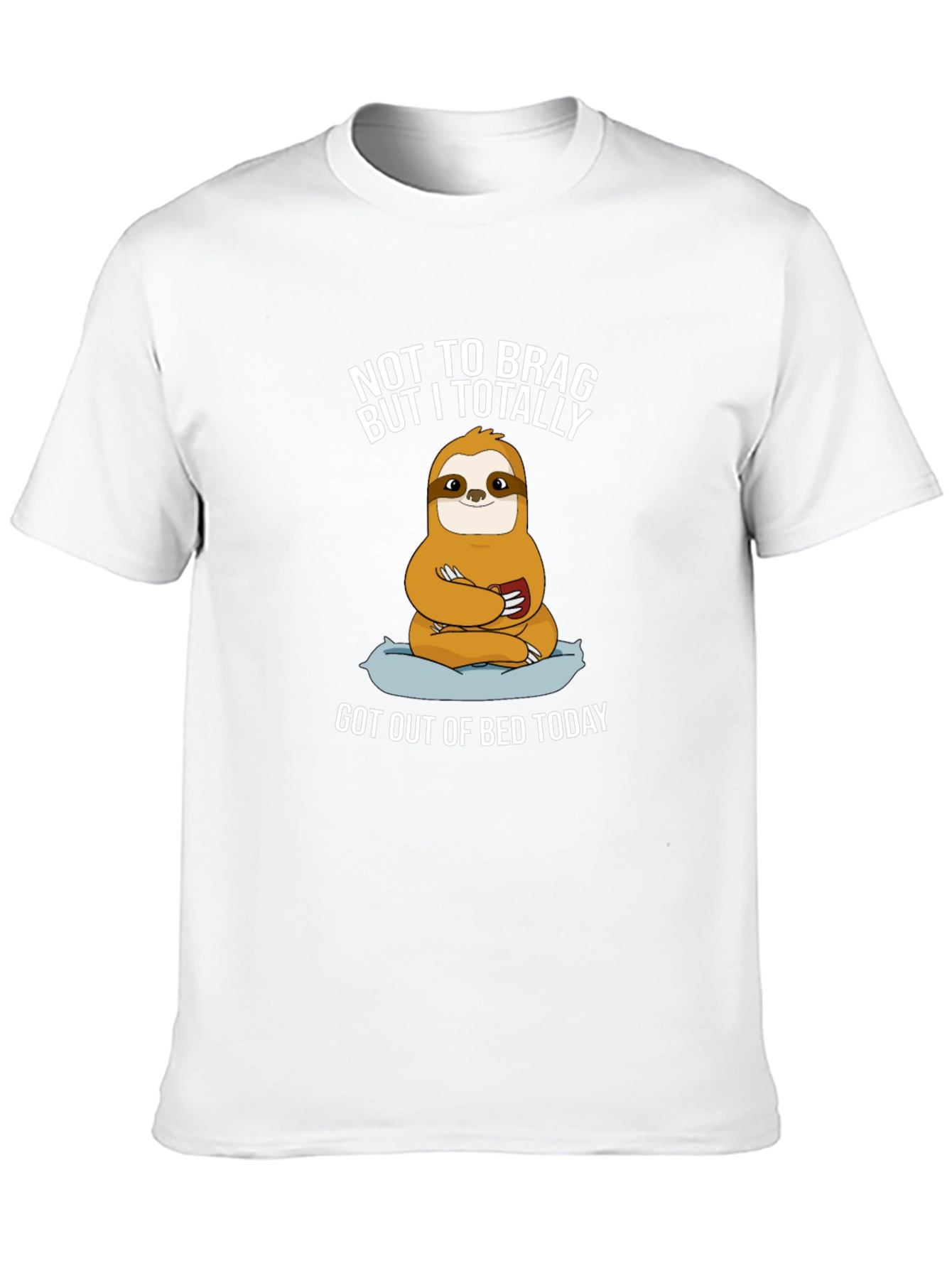 Black Funny Sloth Graphic T-Shirt - Not To Brag view 10