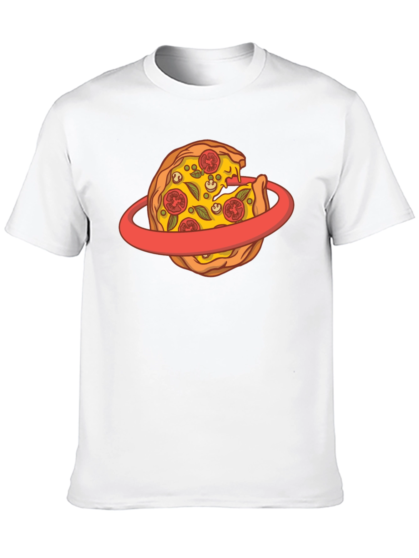 Black Pizza Planet T-Shirt - Black Cotton Graphic Tee view 10