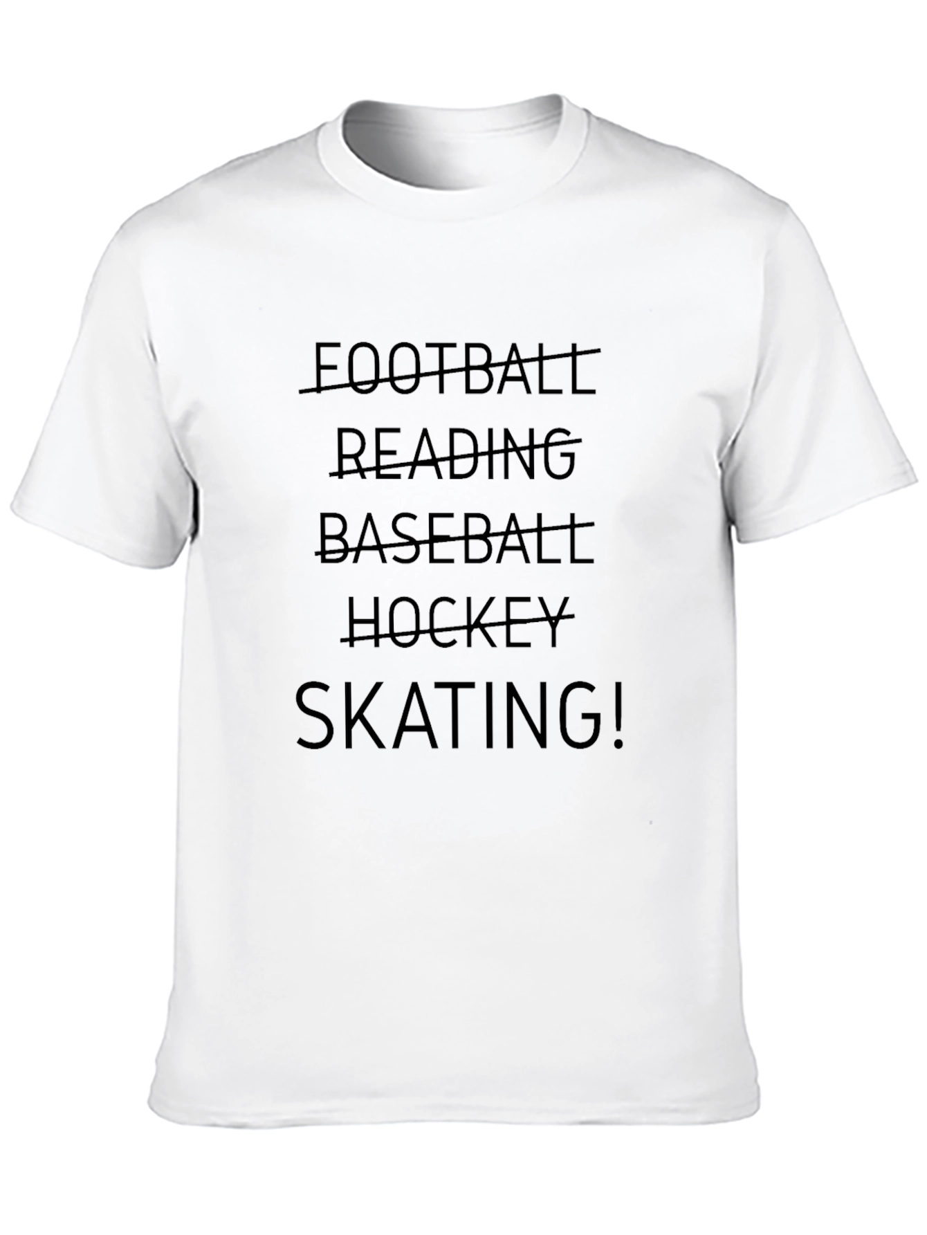 Black Sports T-Shirt - Skating is my Favorite! view 10