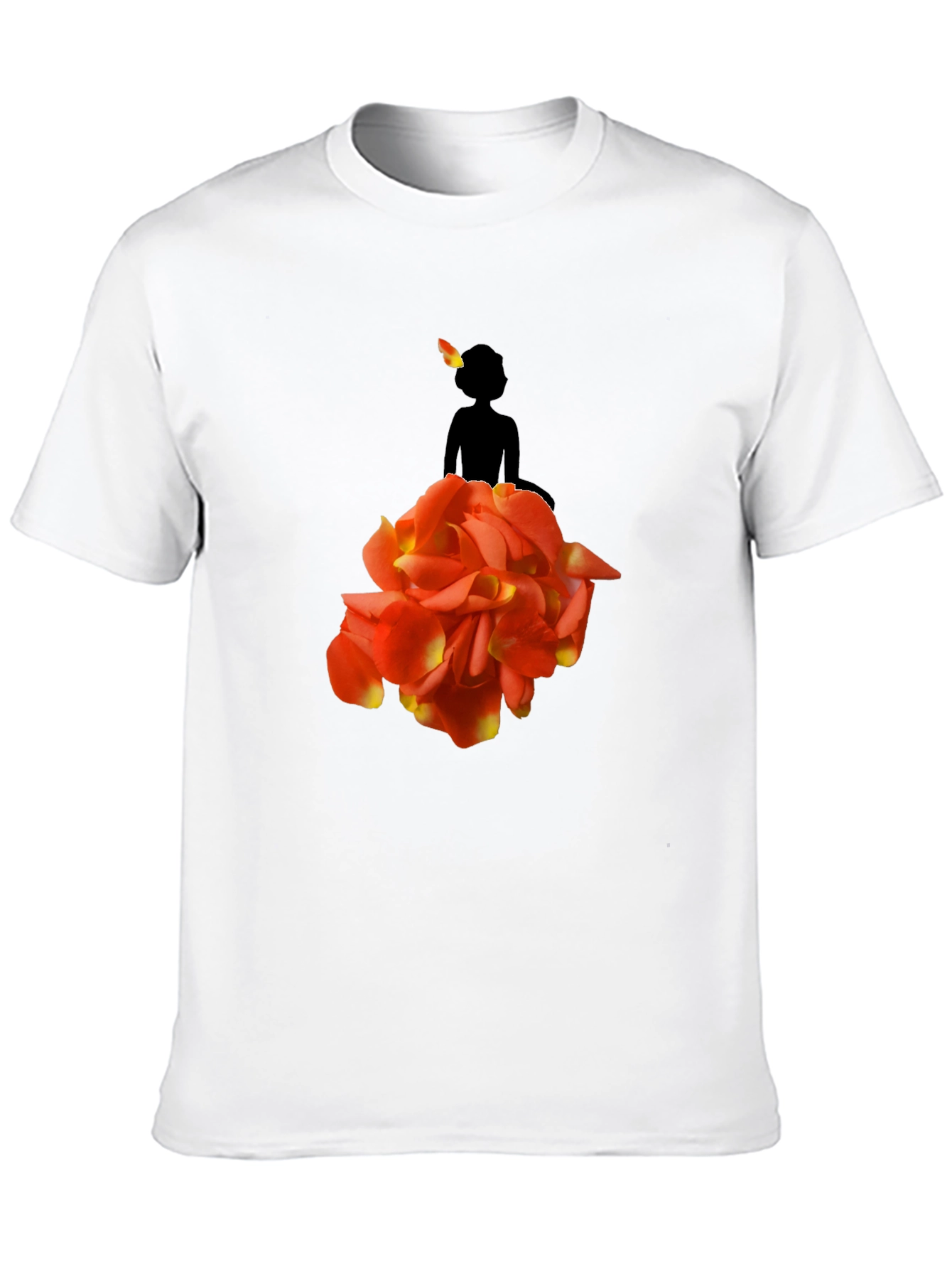 Black Floral Dancer Graphic Tee - Unique Artistic Design view 10