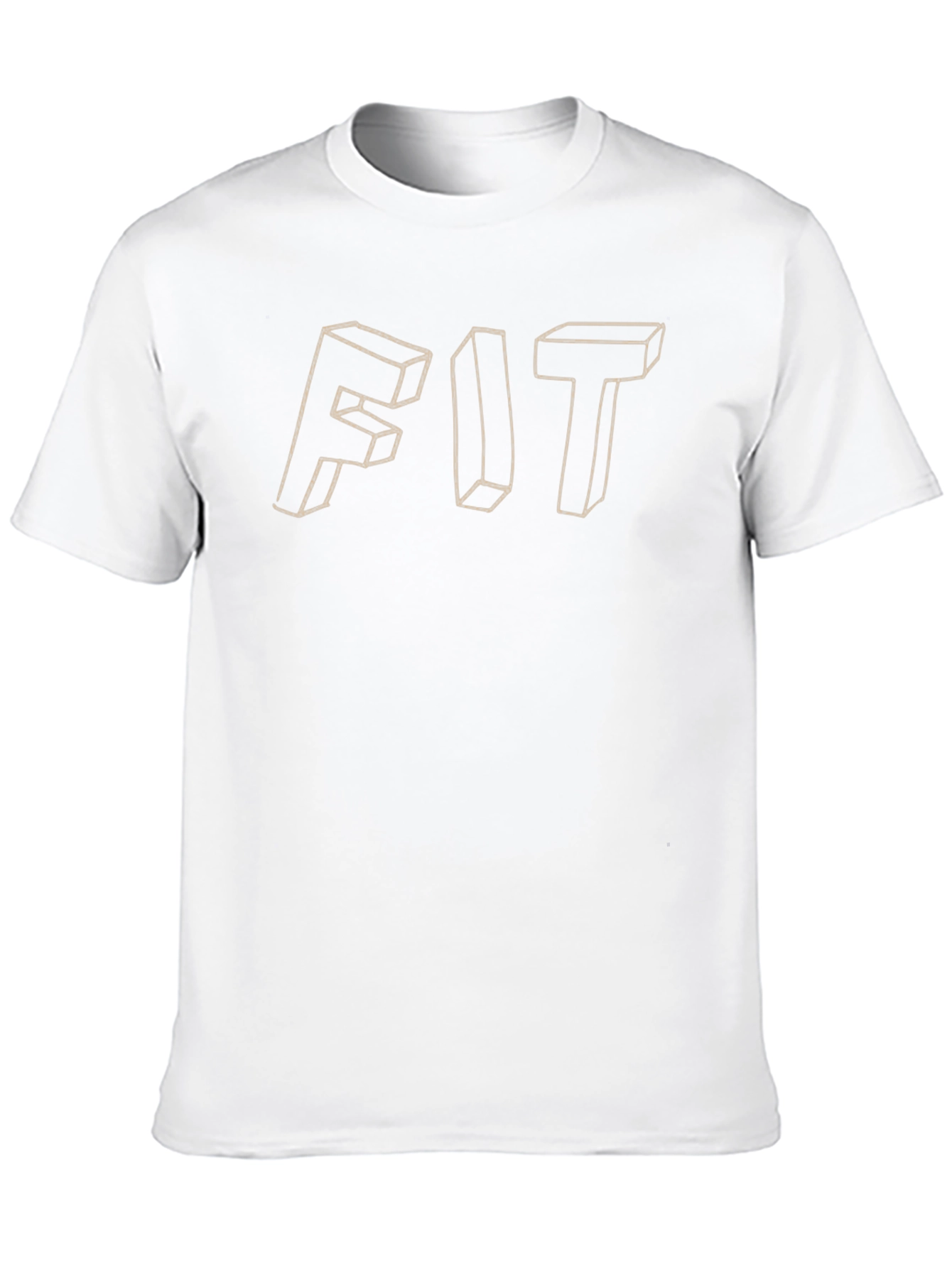 Men's "FIT" Graphic Tee - Black Cotton T-Shirt - 10