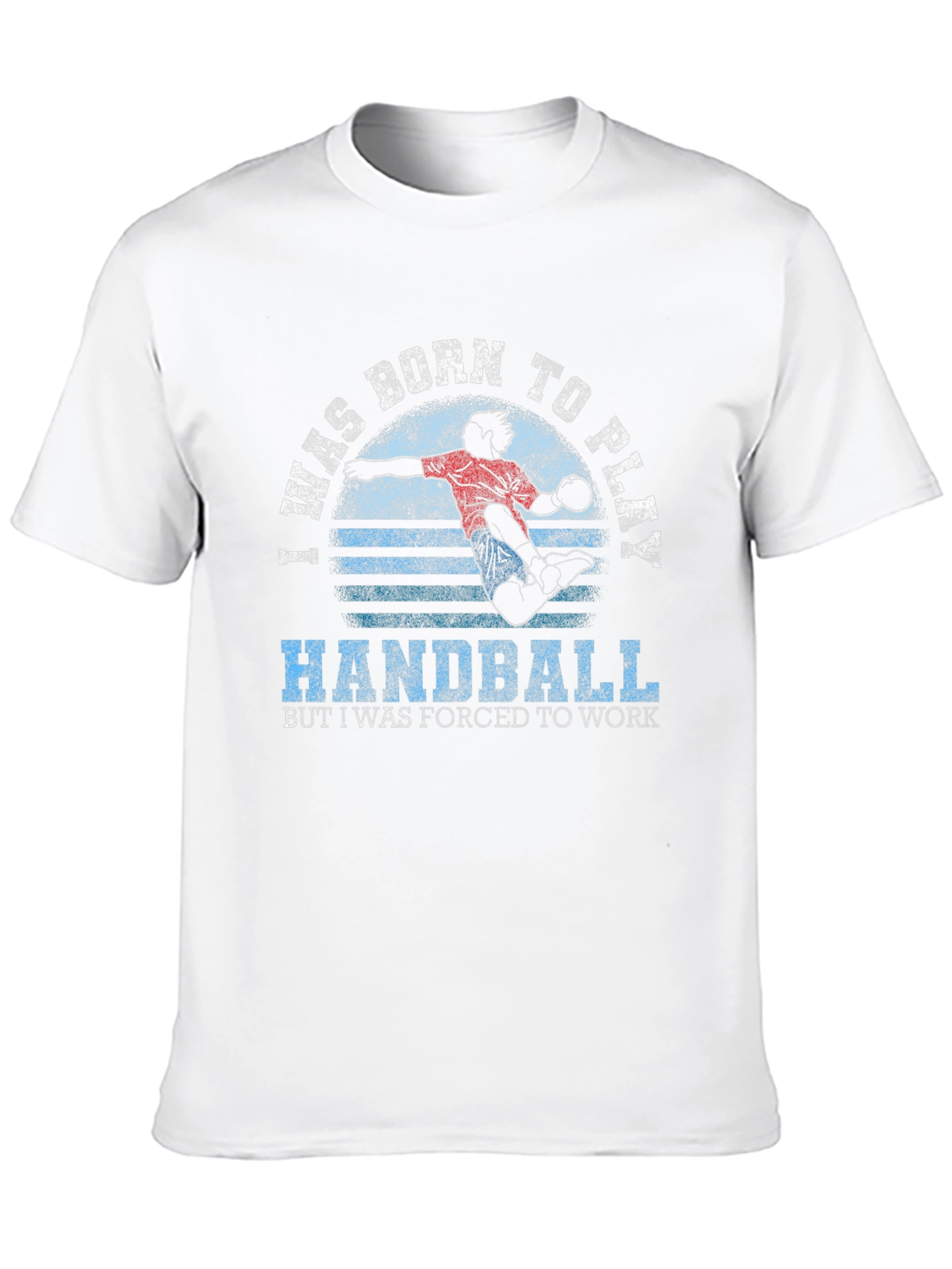Black Born to Play Handball T-Shirt view 10