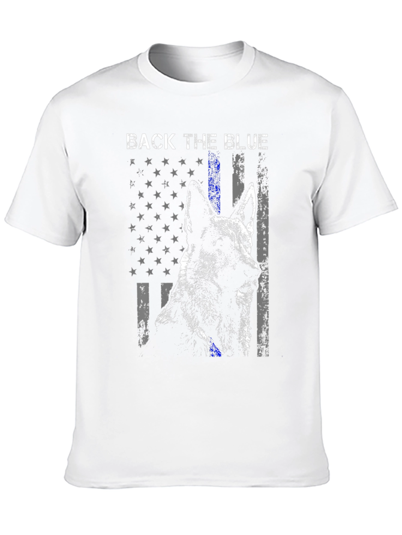 Black Back the Blue Dog T-Shirt view 10