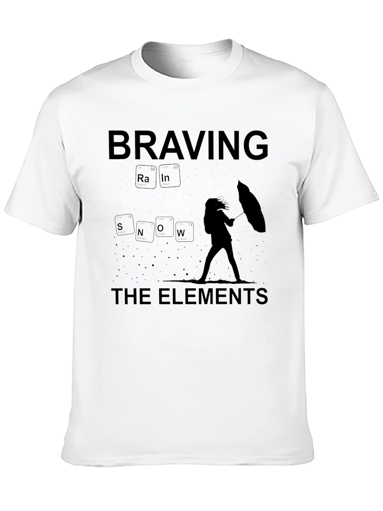 Black Braving the Elements T-Shirt: Rain or Snow view 10