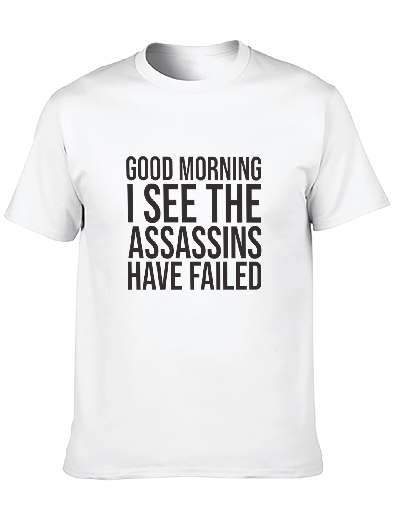 Black Good Morning Assassins Failed T-Shirt - Black view 10