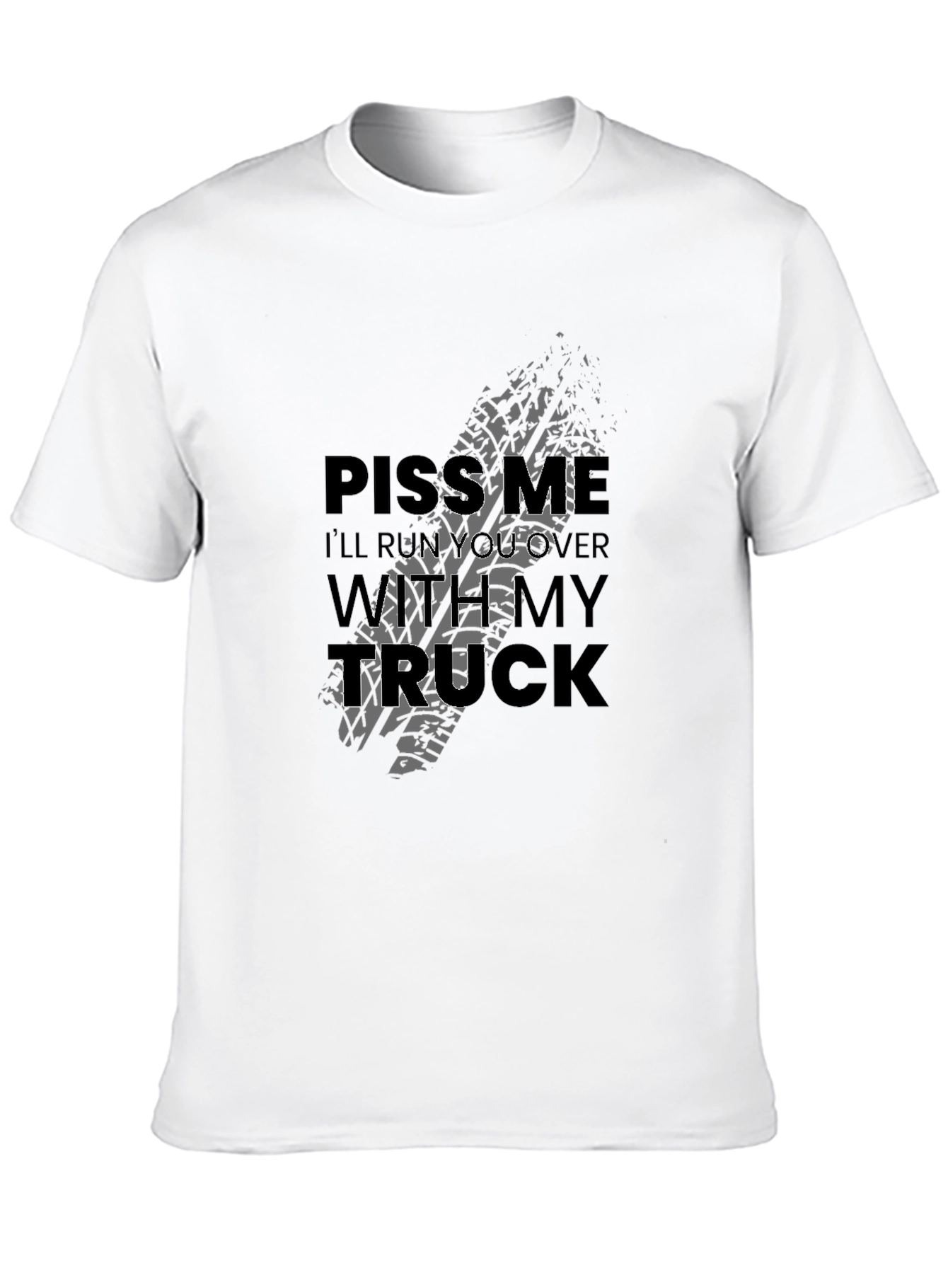 Black Piss Me Off Trucker Graphic T-Shirt view 10