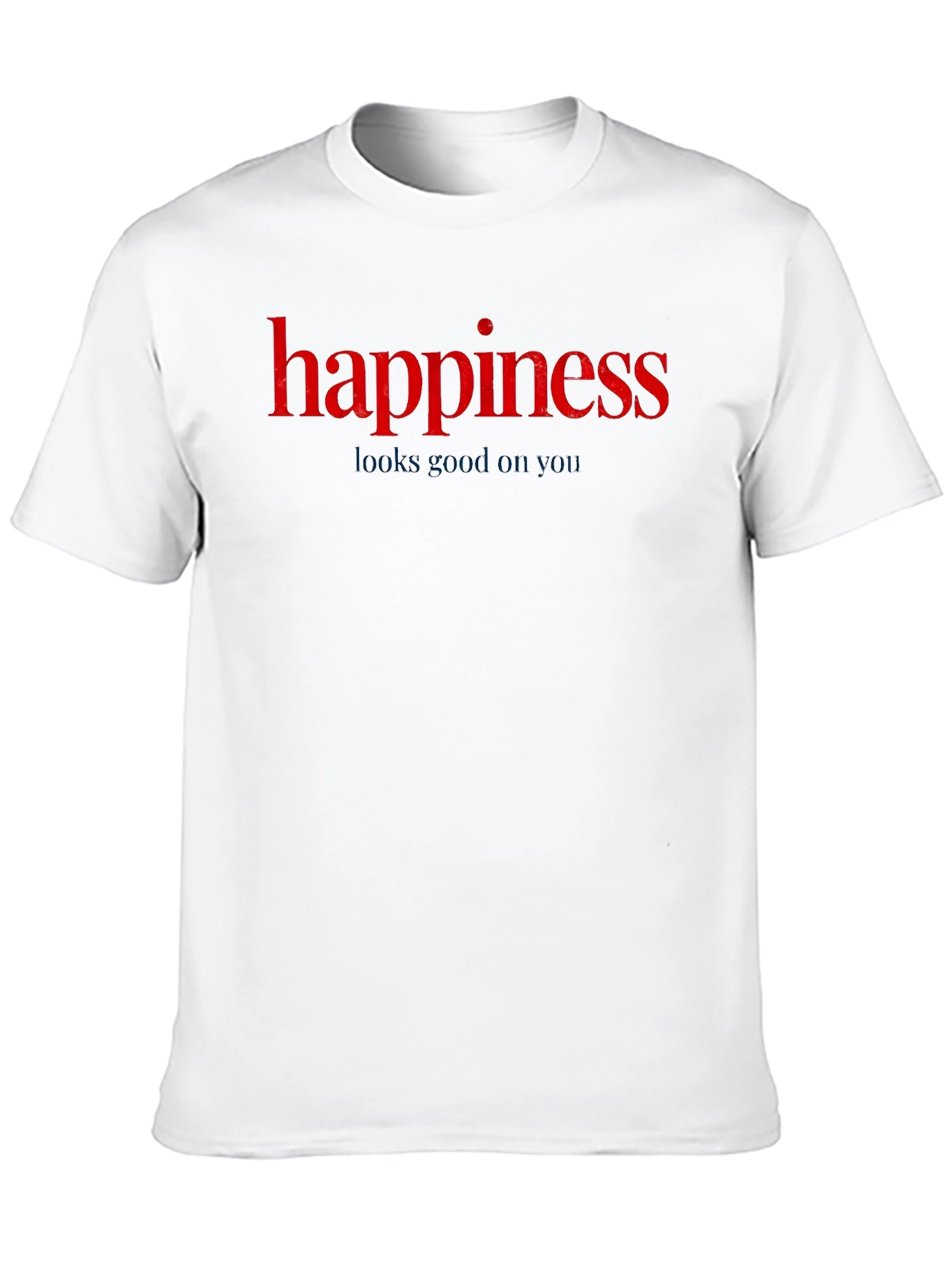 Black Happiness Graphic Tee - Black Cotton T-Shirt view 10