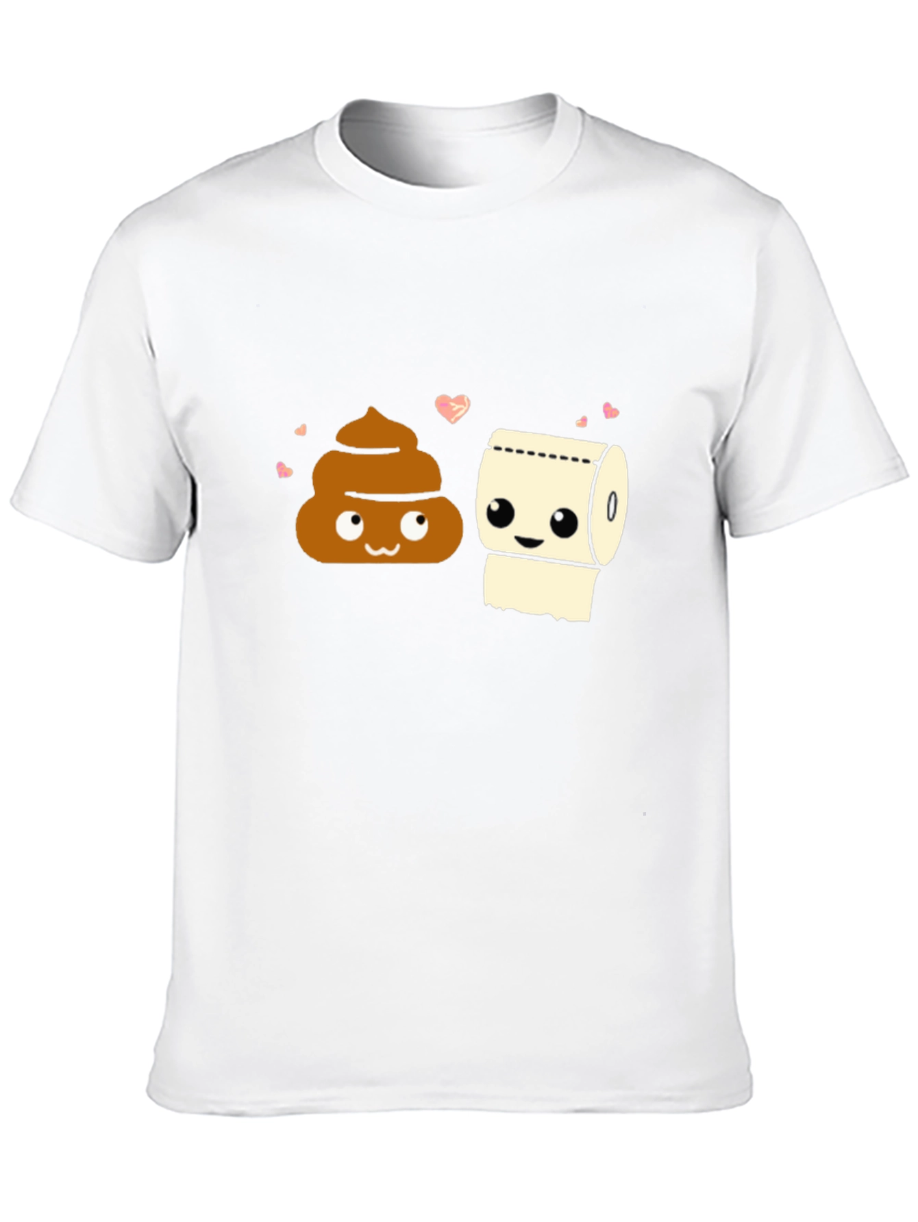 Black Funny Poop & Toilet Paper Matching Couple T-Shirt view 10