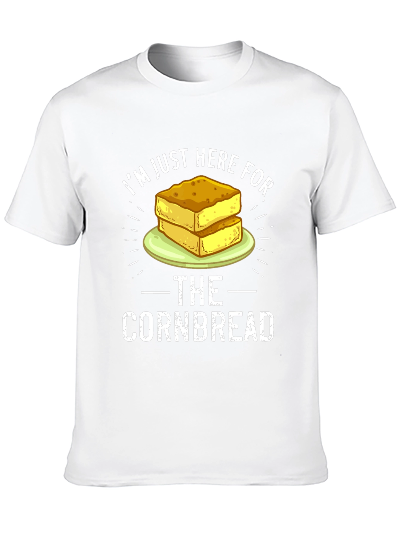 Black I'm Just Here For The Cornbread Funny Foodie T-Shirt view 10
