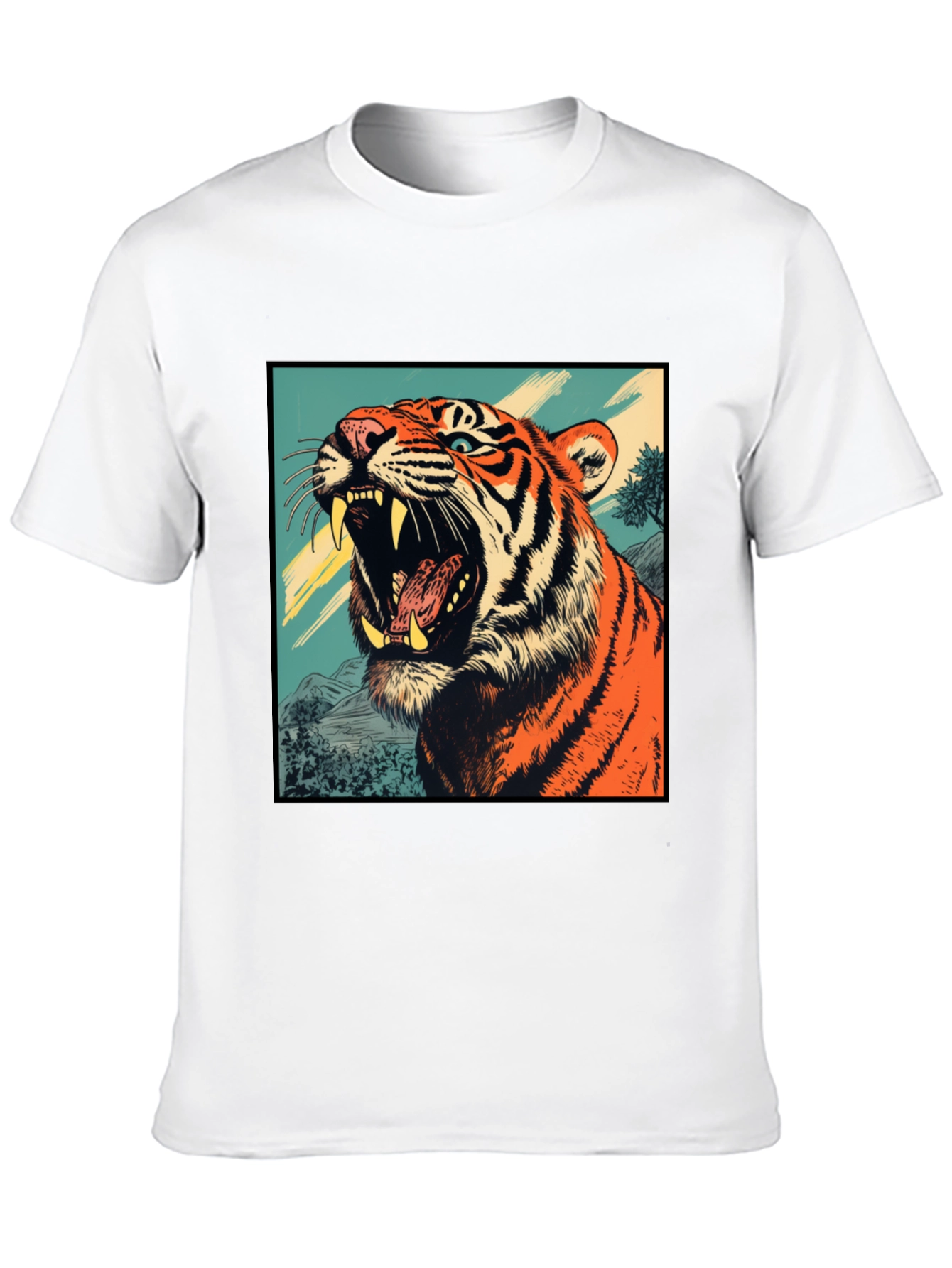 Black Tiger Graphic Tee - Bold Animal Print Shirt view 10