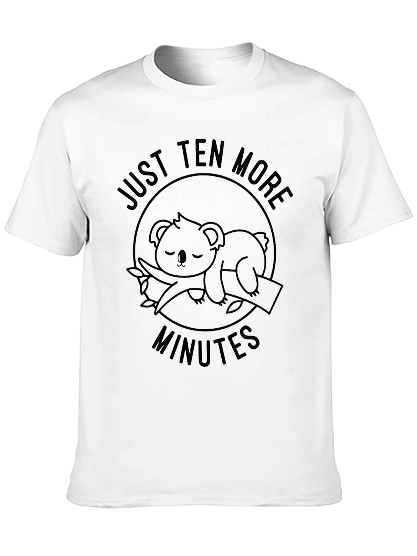Black Just Ten More Minutes Koala T-Shirt view 10