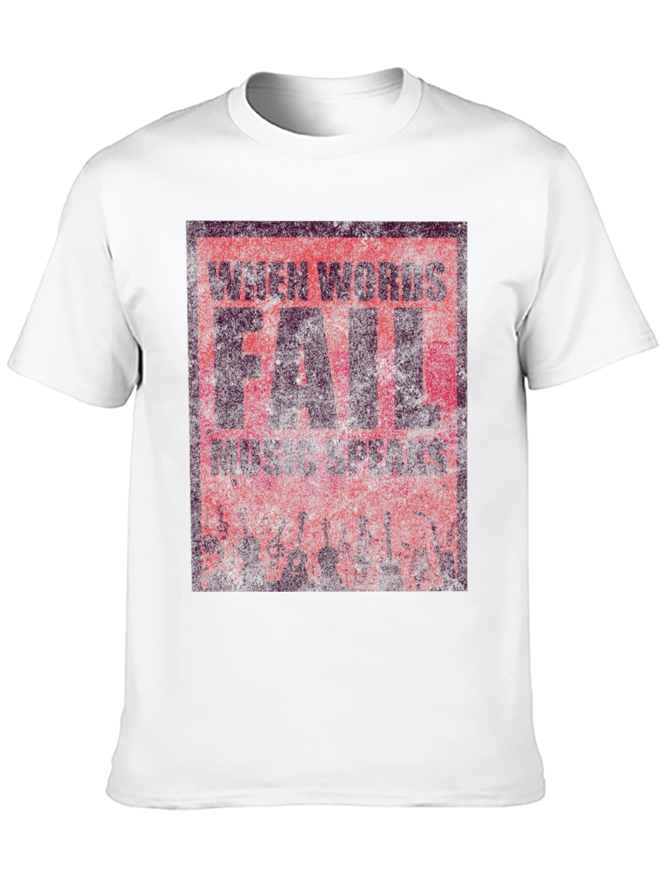 Black Music Speaks T-Shirt - When Words Fail Design view 10
