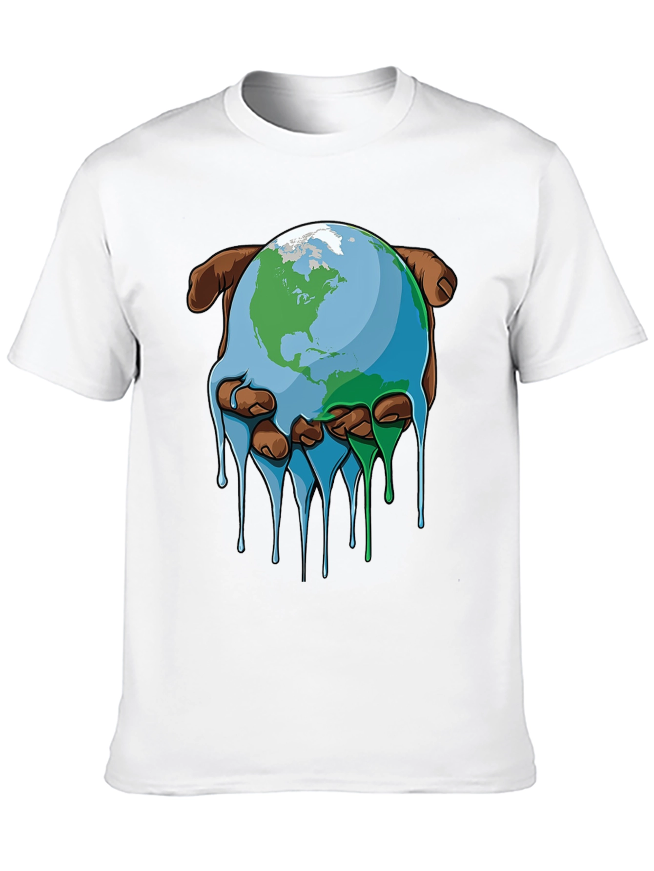 Black Melting Earth Graphic Tee - Save the Planet view 10