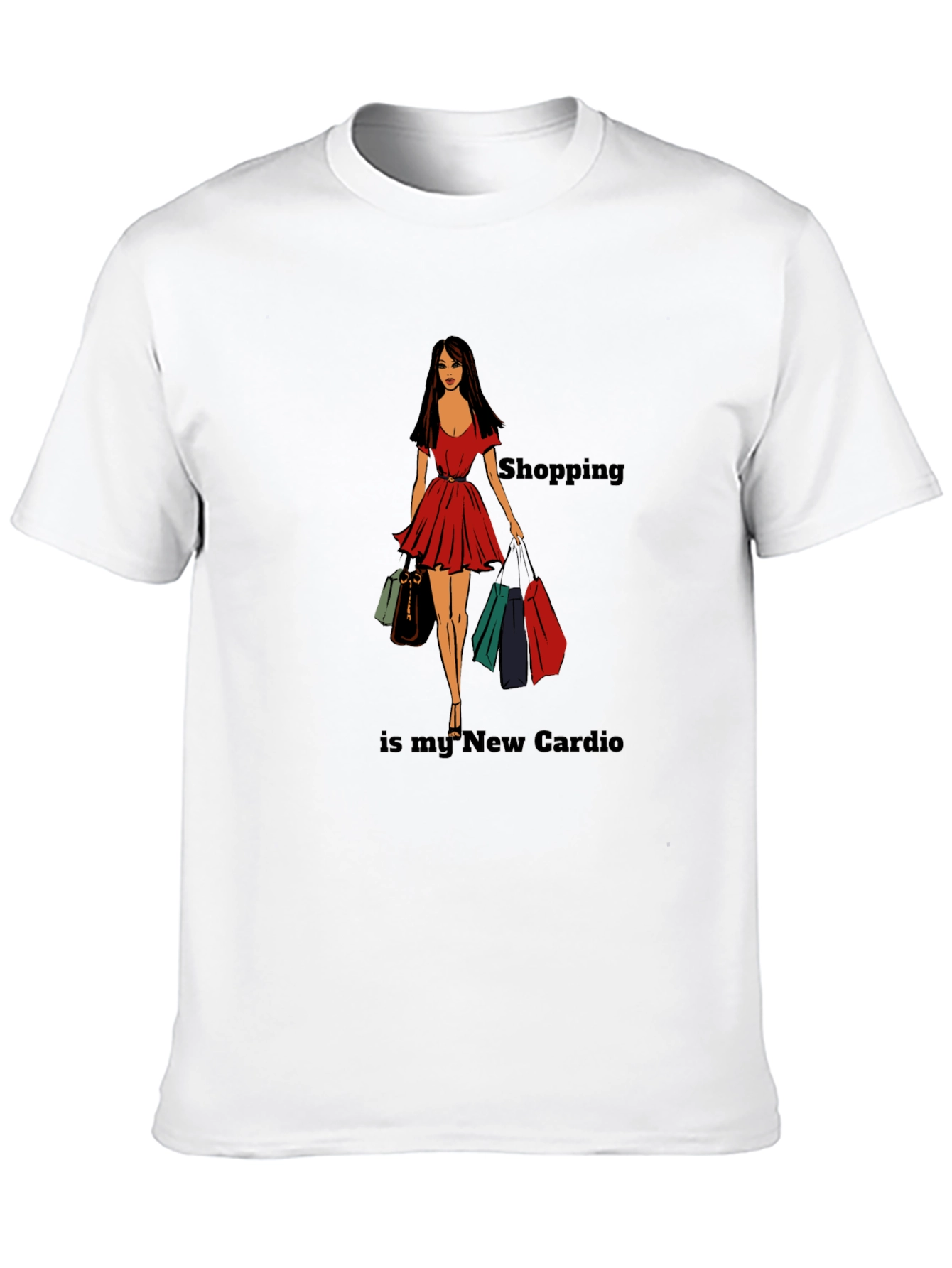Black Shopping is My Cardio Graphic T-Shirt view 10