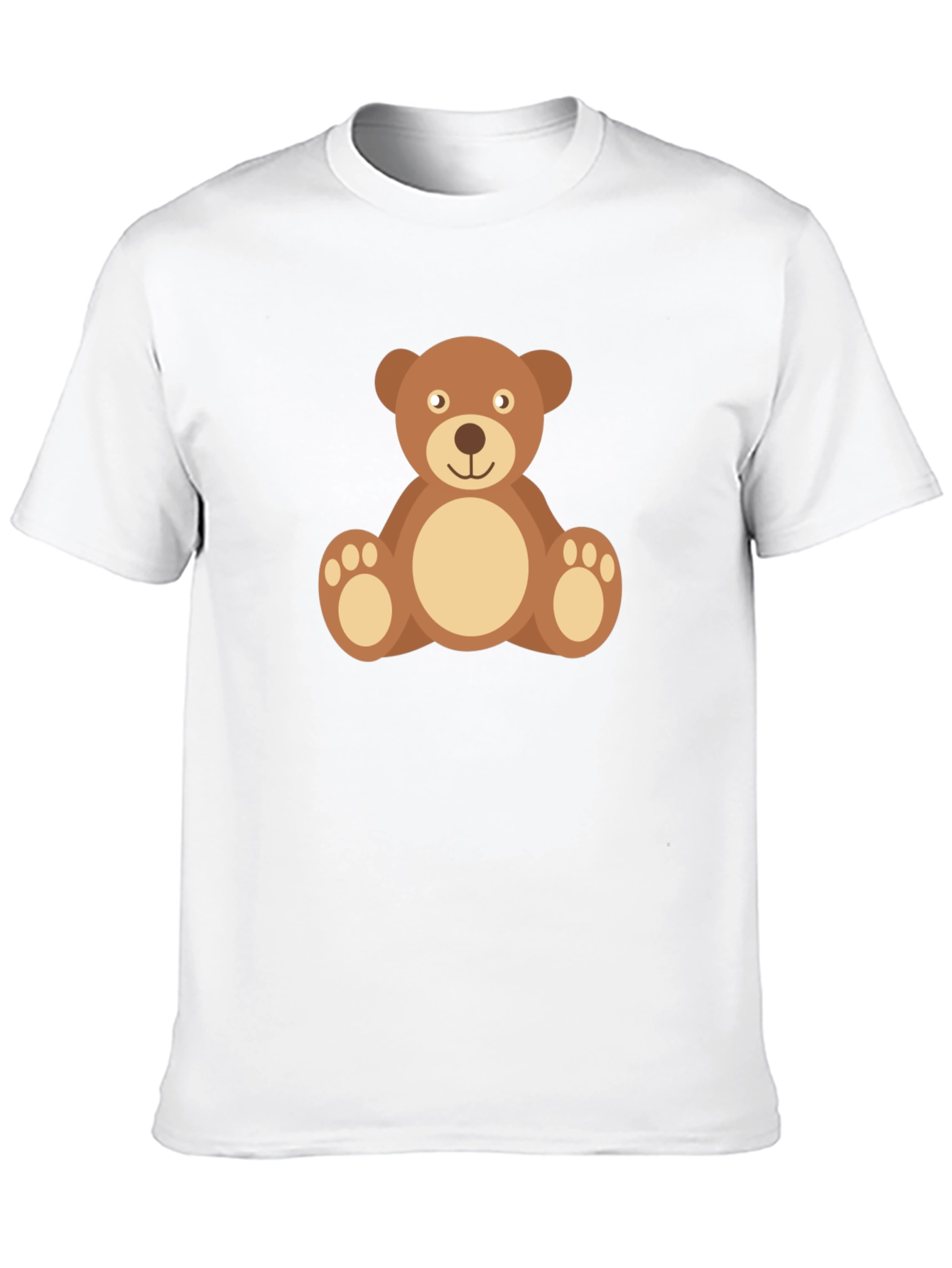 Black Cute Teddy Bear Graphic Tee - Black Cotton Shirt view 10