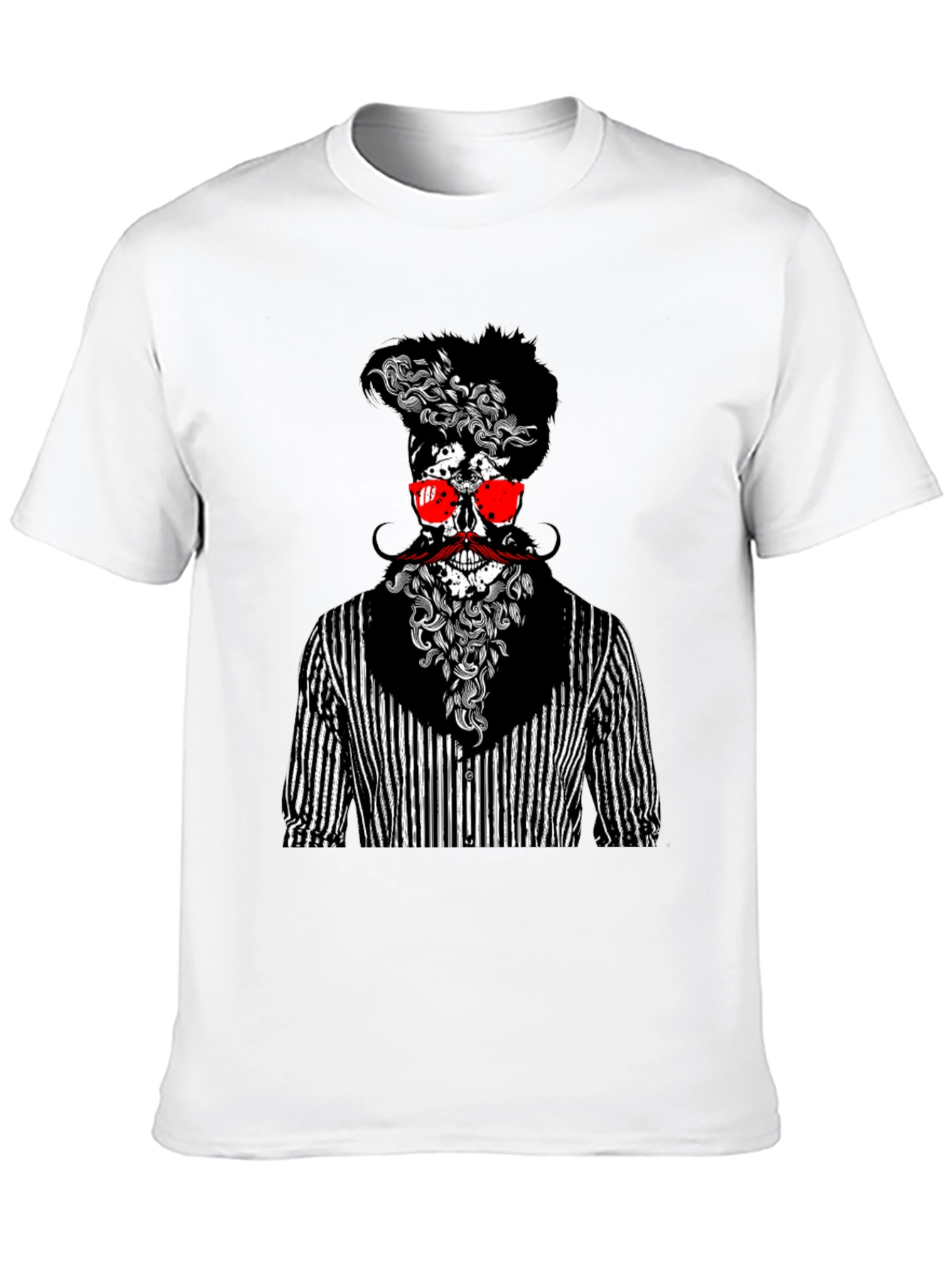 Black Skull Gentleman Graphic Tee - Unique Style view 10