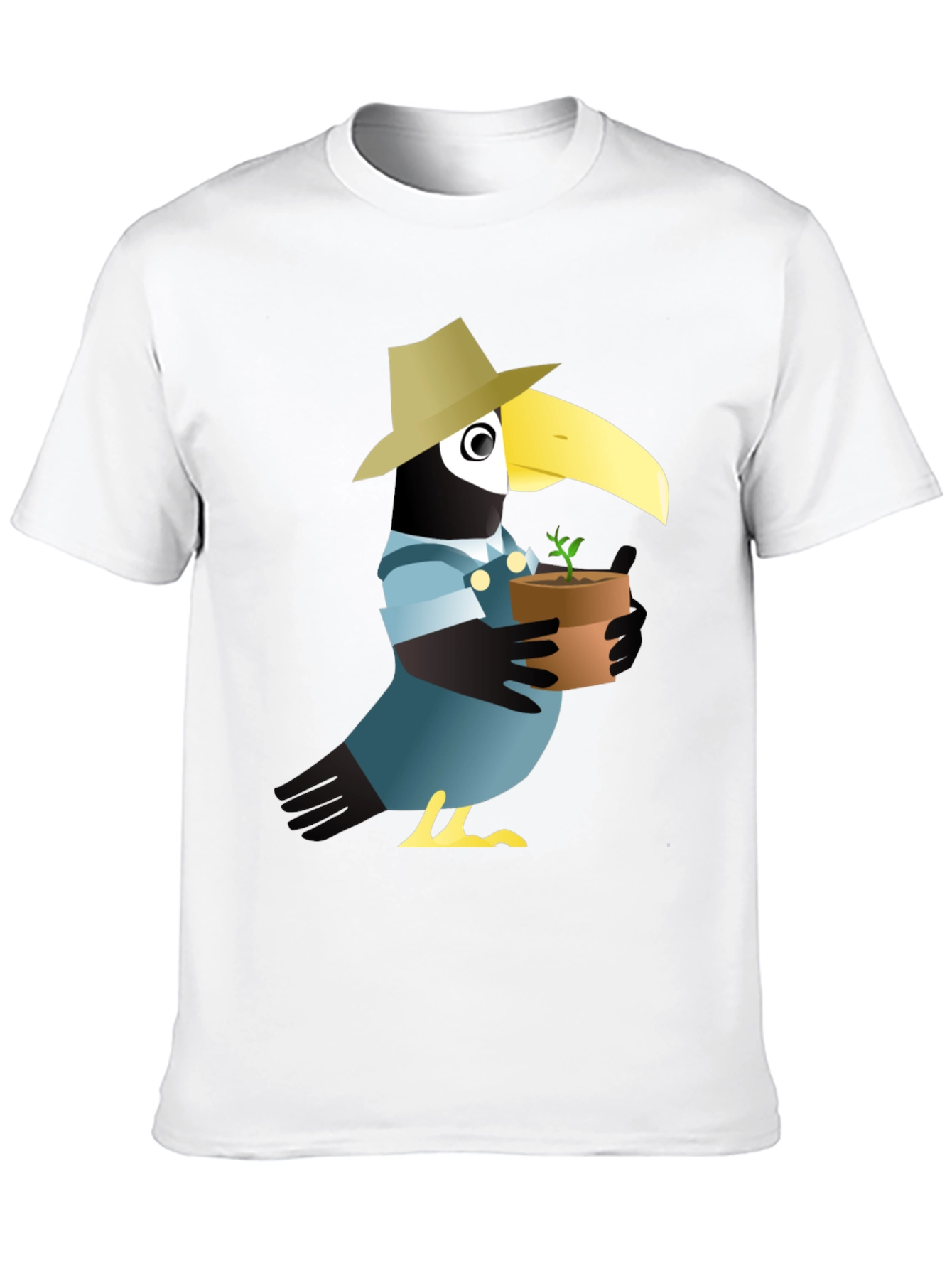 Black Quirky Crow Gardener Graphic Tee - Black Cotton view 10