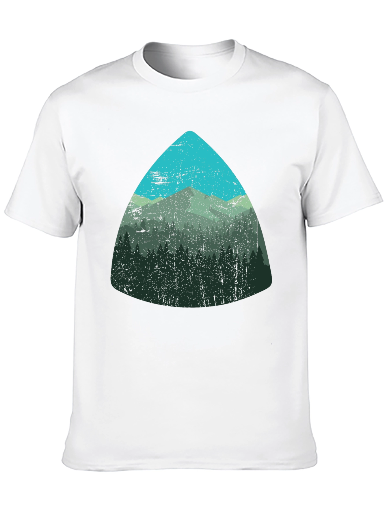 Black Mountain Scene Graphic Tee - Soft Black T-Shirt view 10