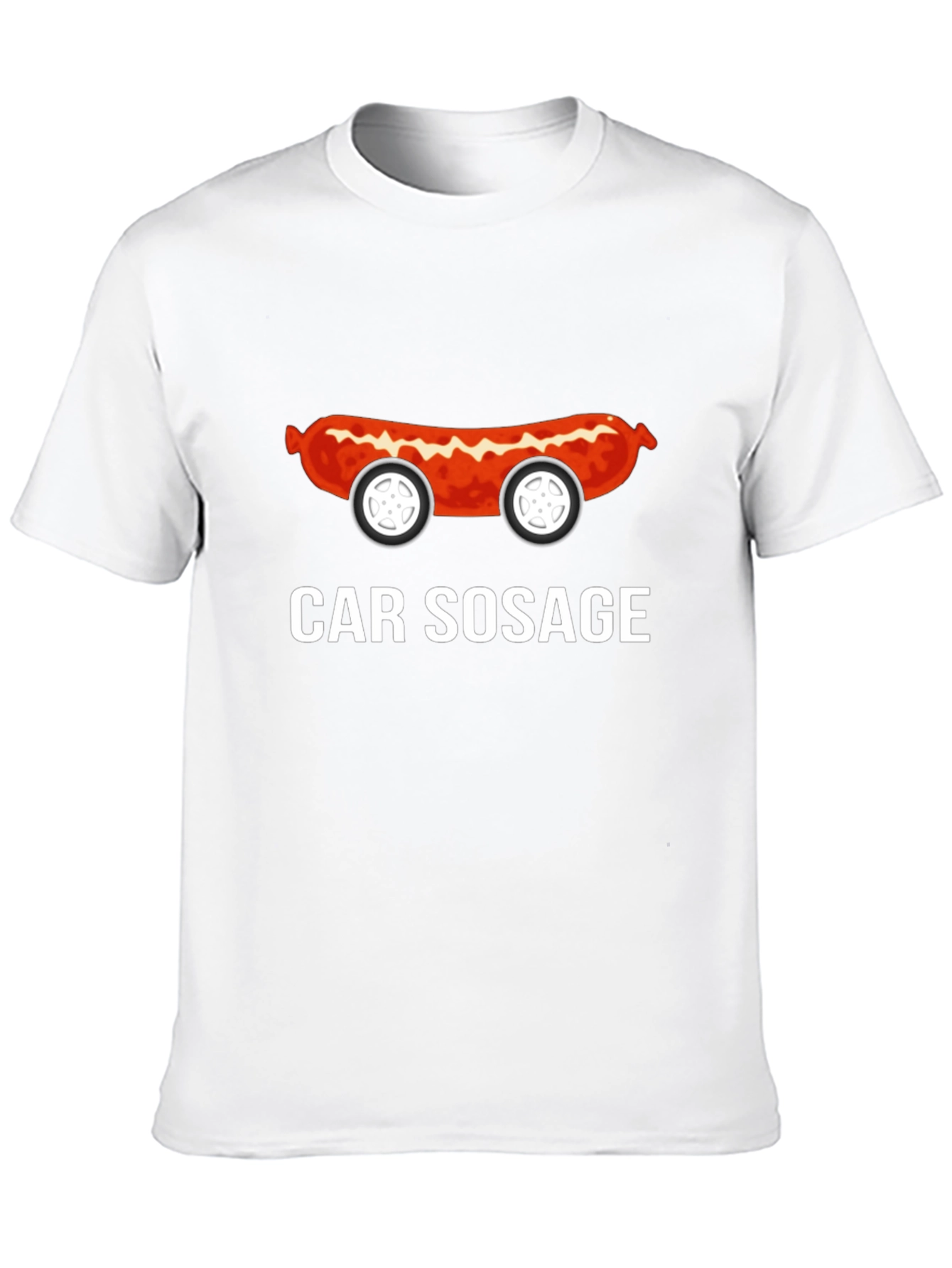 Black Funny Car Sosage Graphic T-Shirt view 10