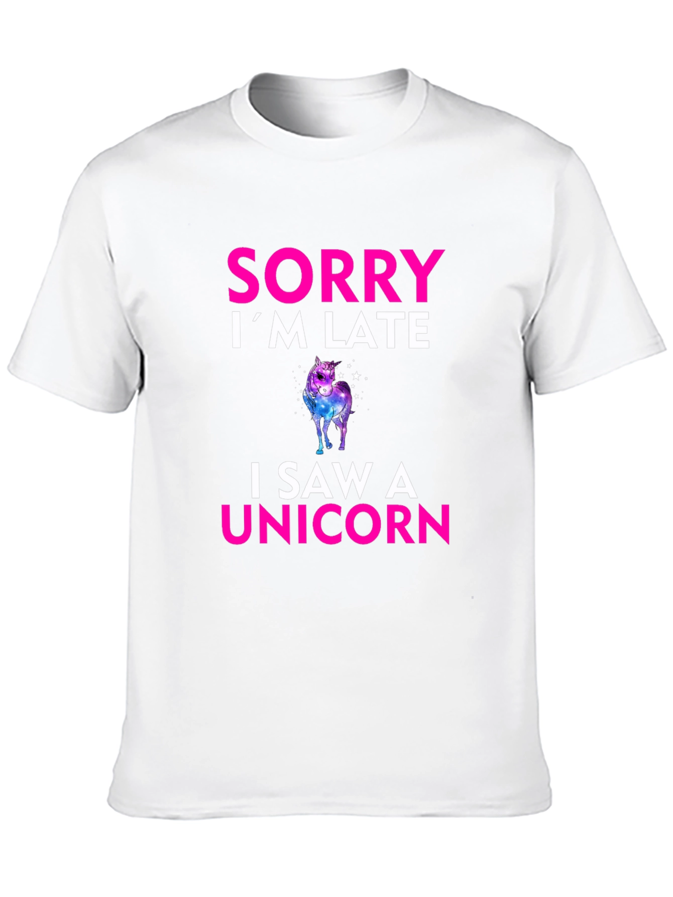 Black Sorry I'm Late I Saw a Unicorn T-Shirt view 10