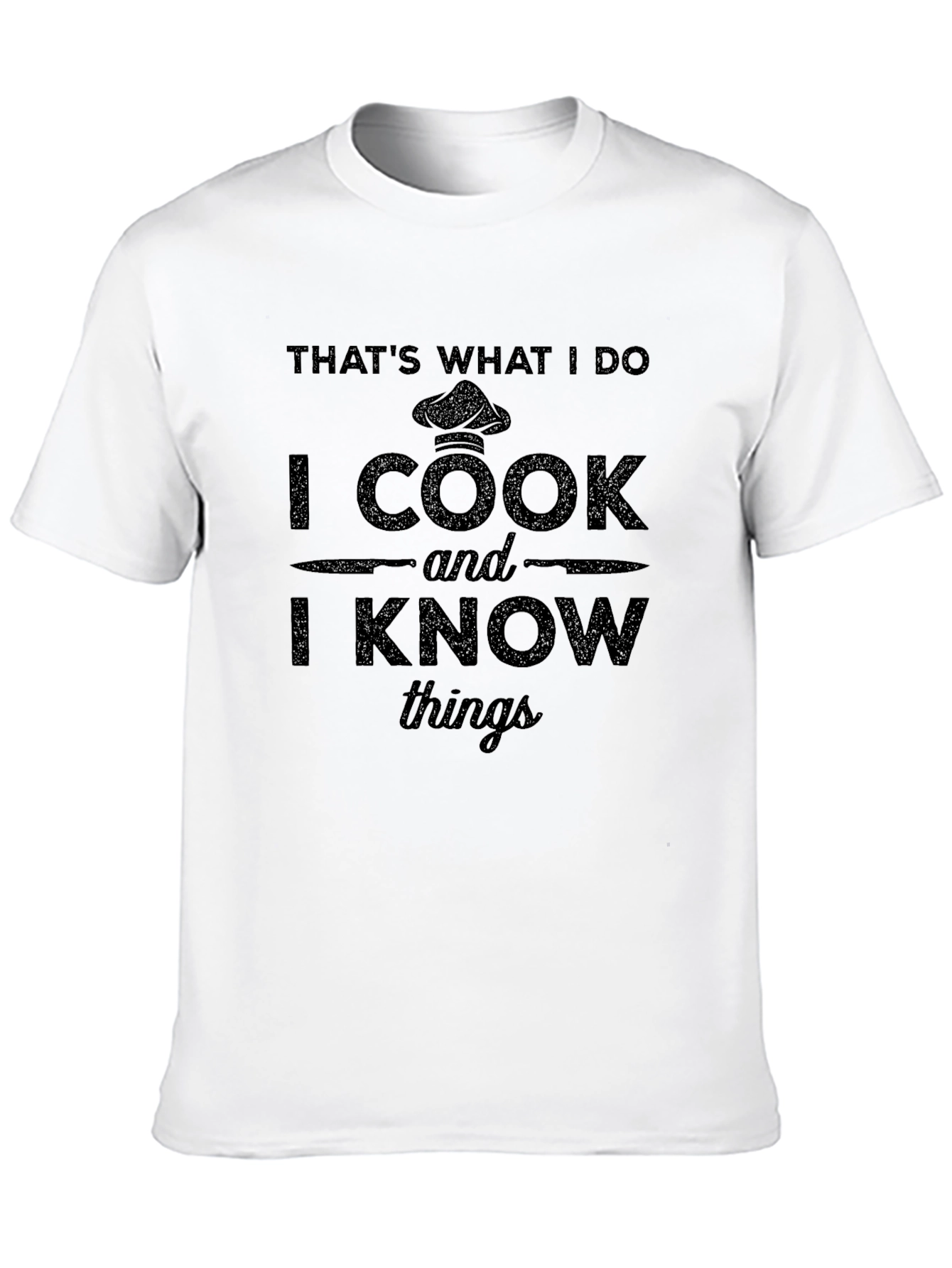 Black Chef's Wisdom T-Shirt - I Cook and I Know Things Tee view 10