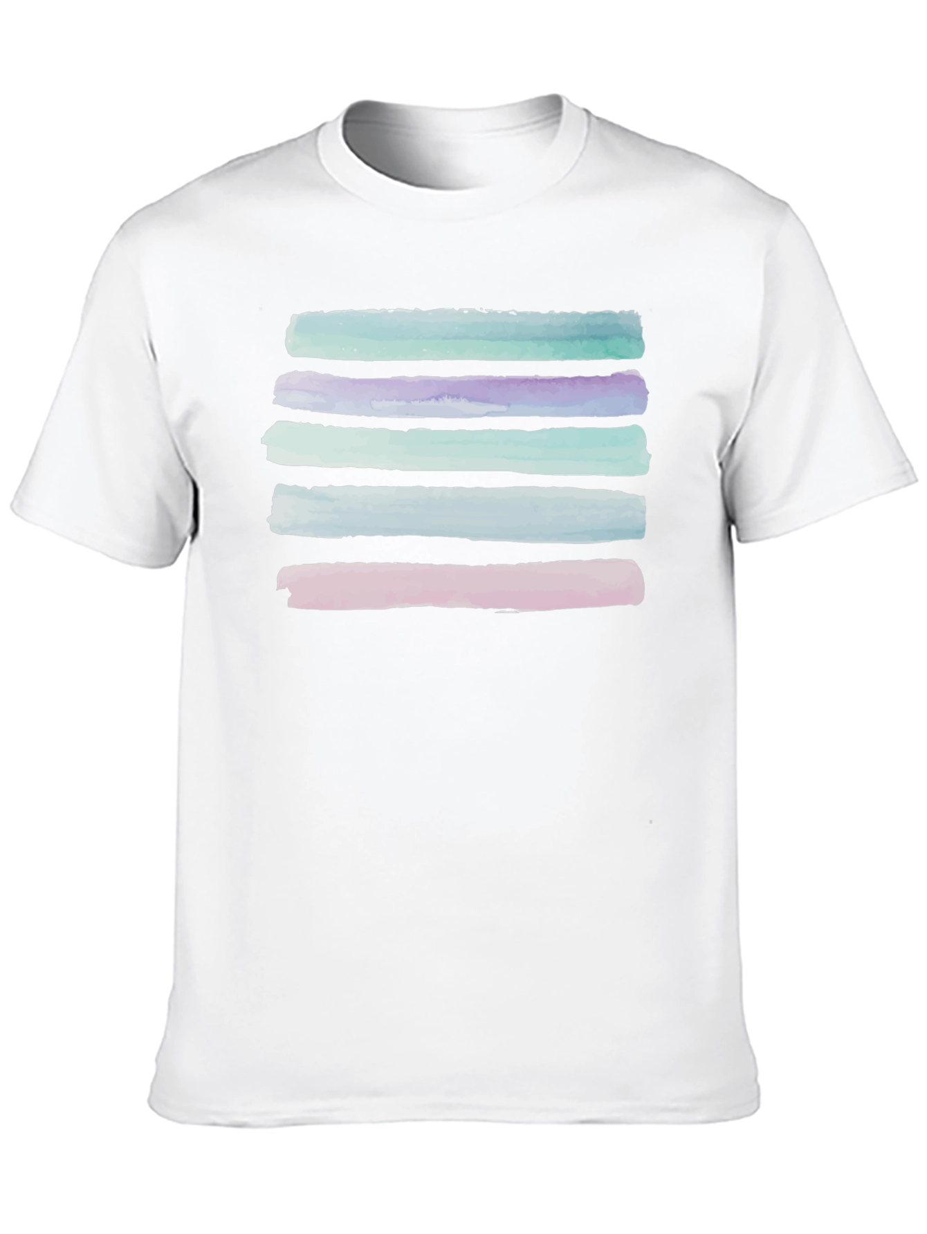 Black Abstract Stripe Watercolor T-Shirt view 10