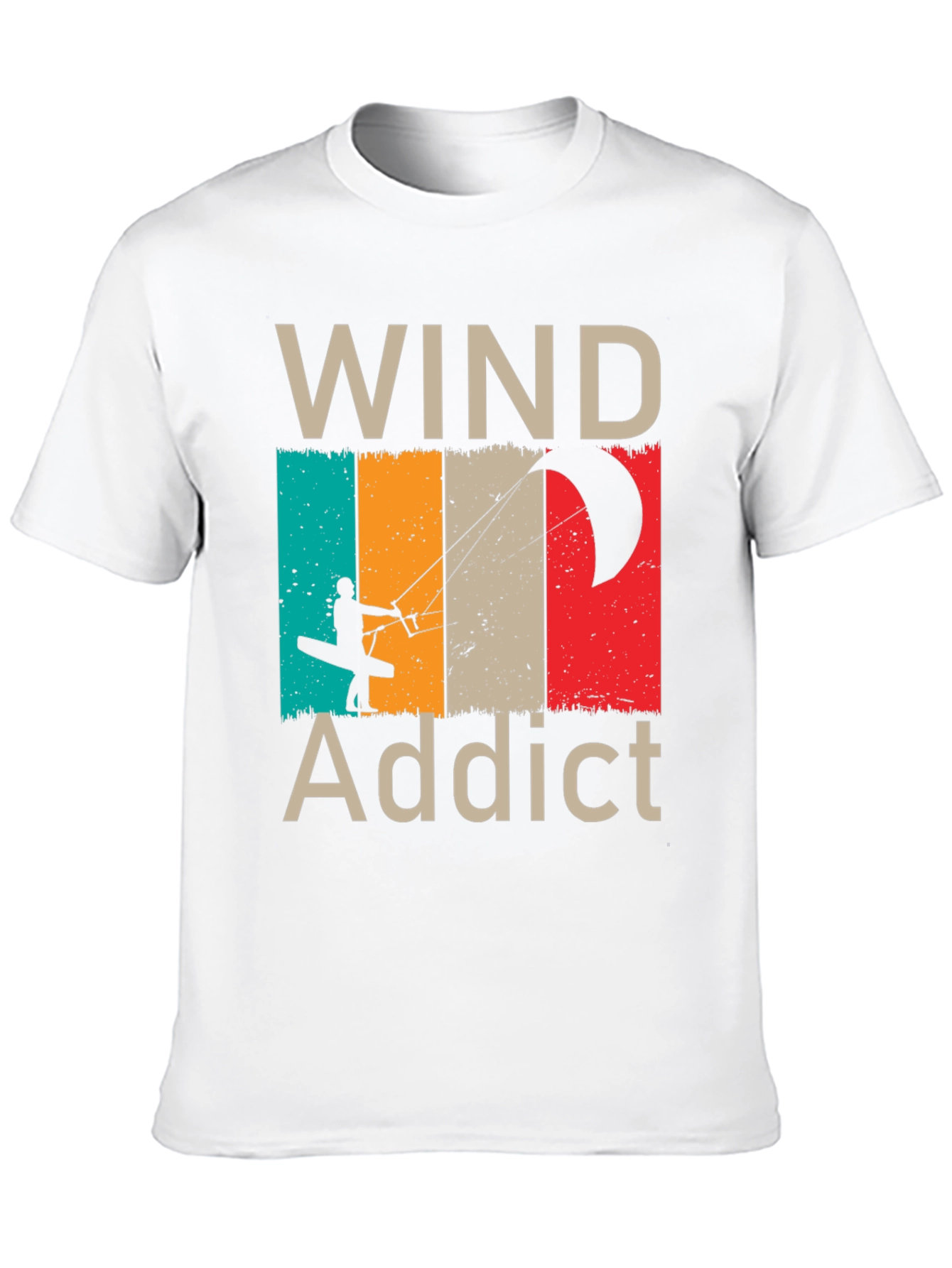 Black Wind Addict T-Shirt - Kiteboarding Design view 10