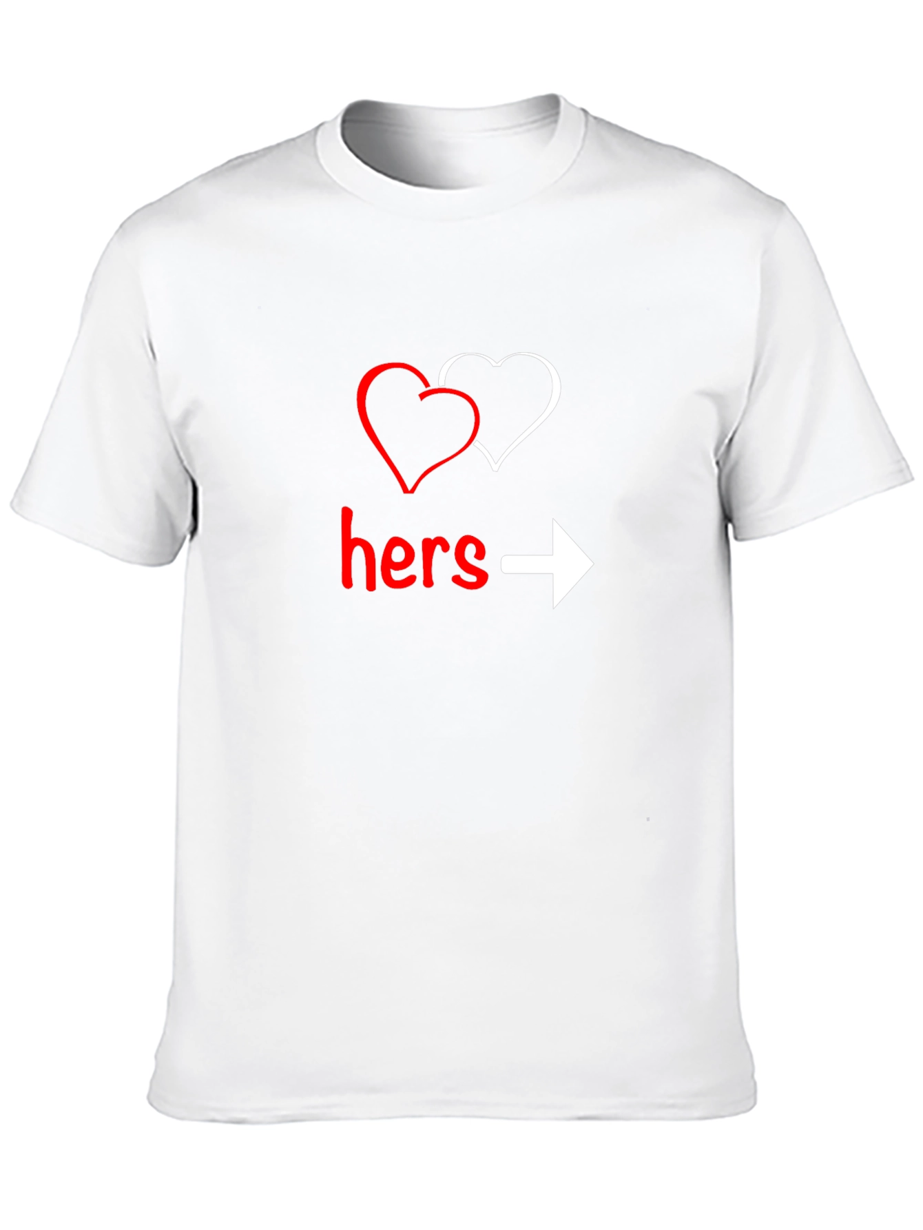 Black Hers Graphic T-Shirt - Valentine's Day Gift view 10