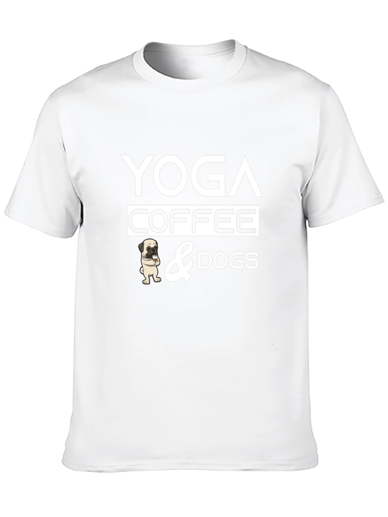 Black Yoga Coffee and Dogs Graphic Tee view 10