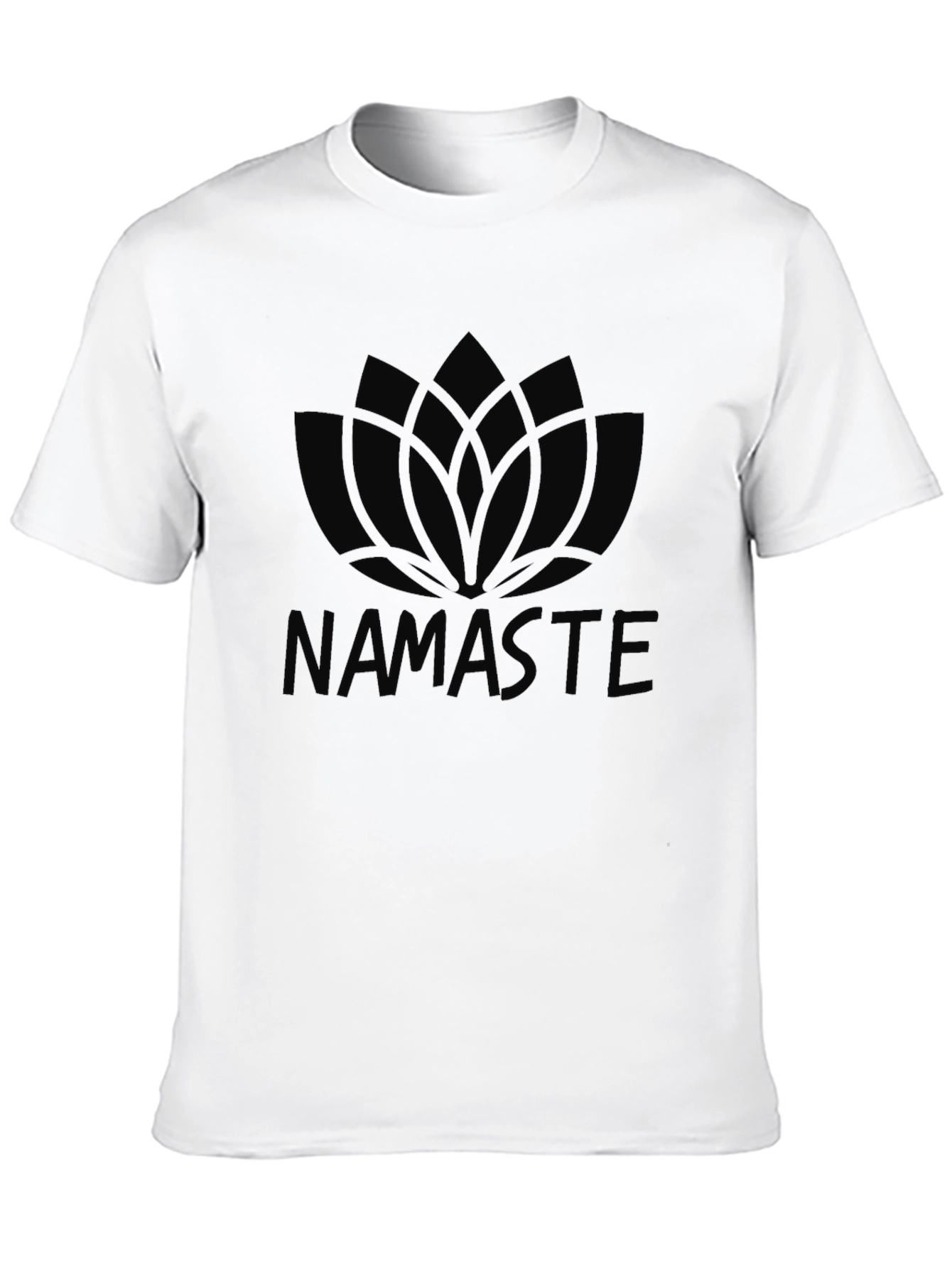 Black Namaste Lotus Graphic Black T-Shirt view 10