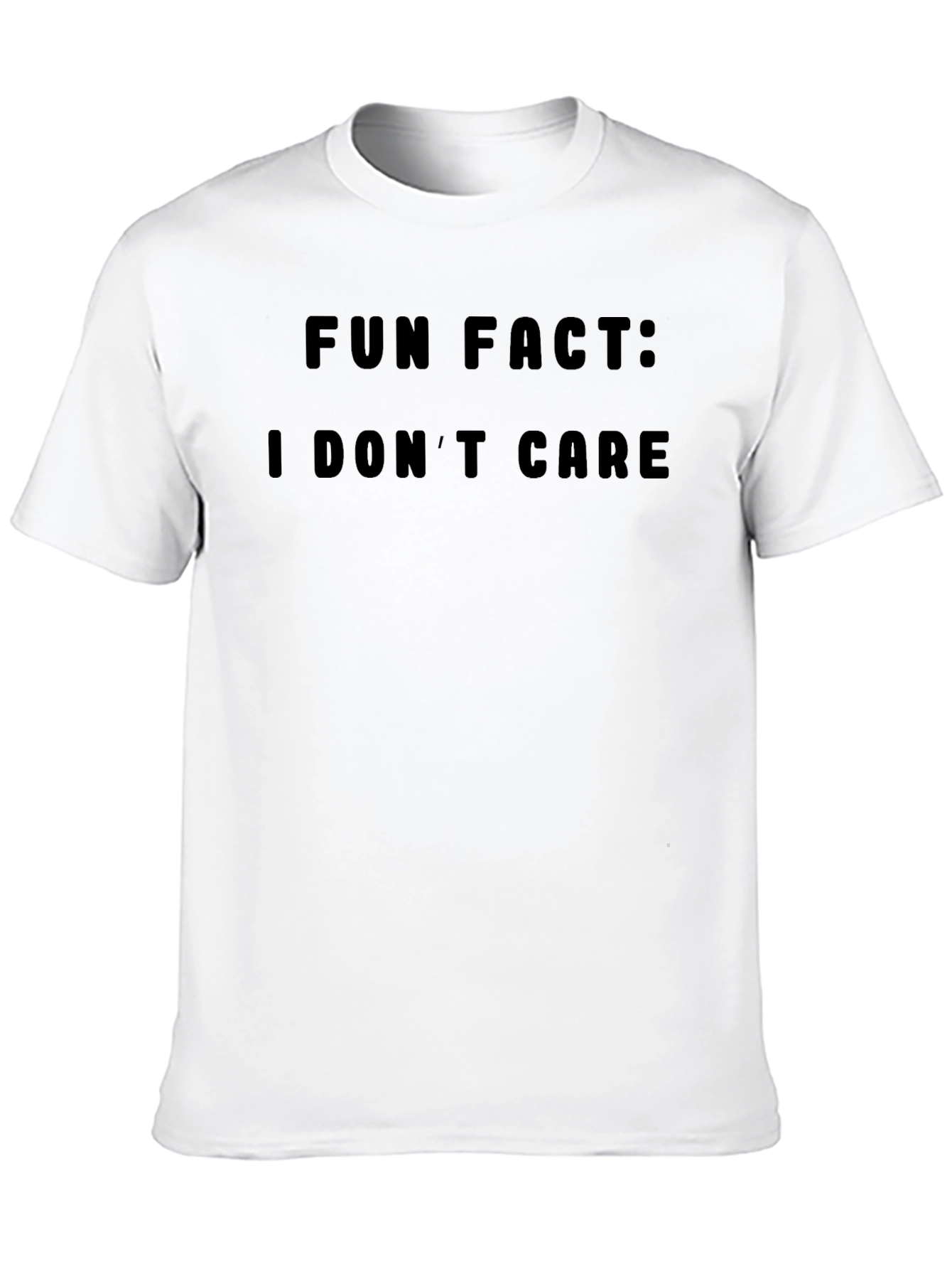 Black Fun Fact I Don't Care Black Graphic T-Shirt view 10