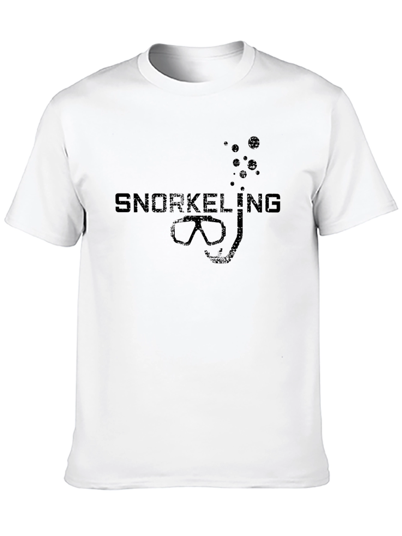 Black Snorkeling Graphic Tee - Black Cotton T-Shirt view 10