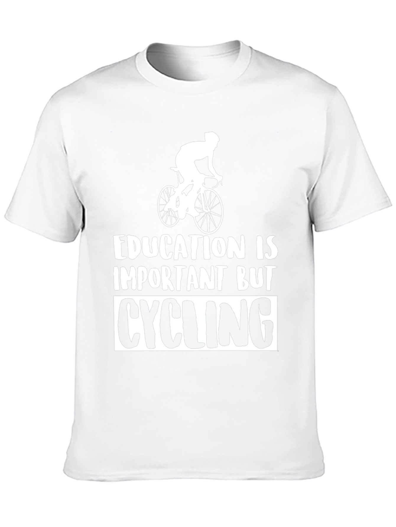 Black Cycling T-Shirt: Education is Important, But Cycling view 10