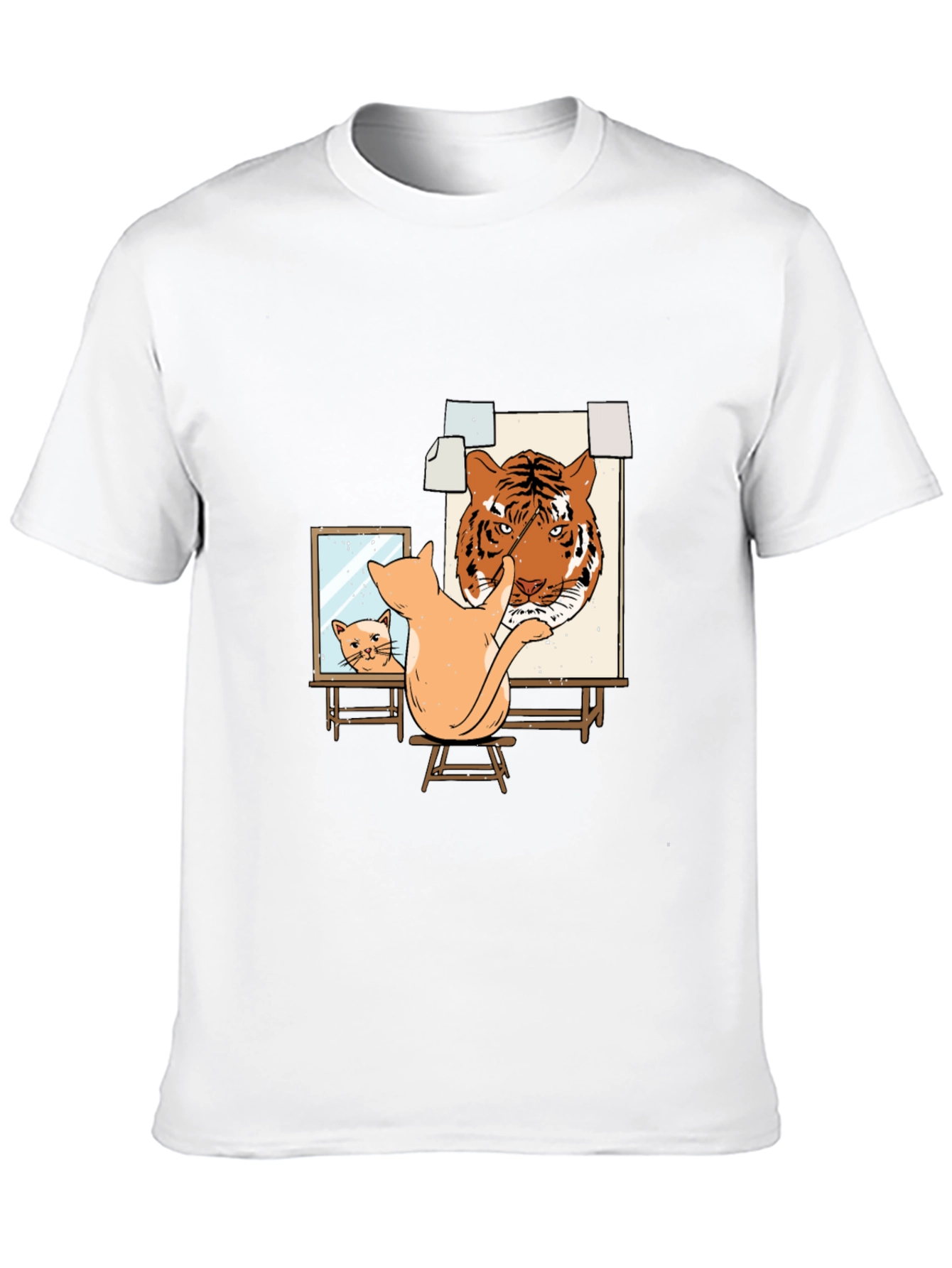 Black Cat Painting Tiger T-Shirt - Artistic & Unique Design view 10