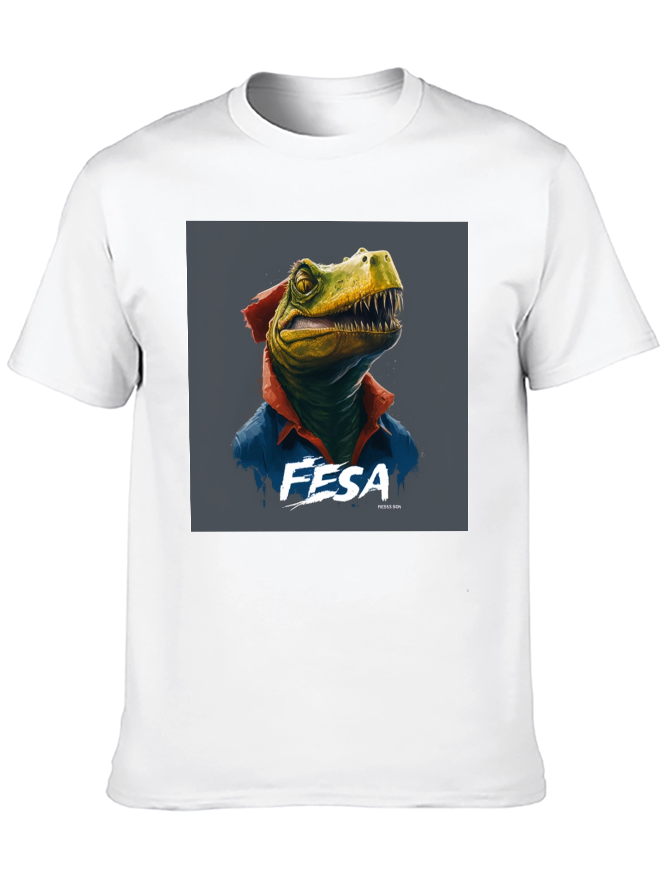 Black FESA Dinosaur Graphic Black T-Shirt view 10