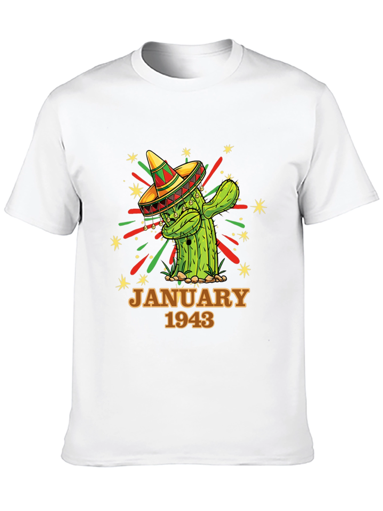 January 1943 Cactus Birthday T-Shirt - 10